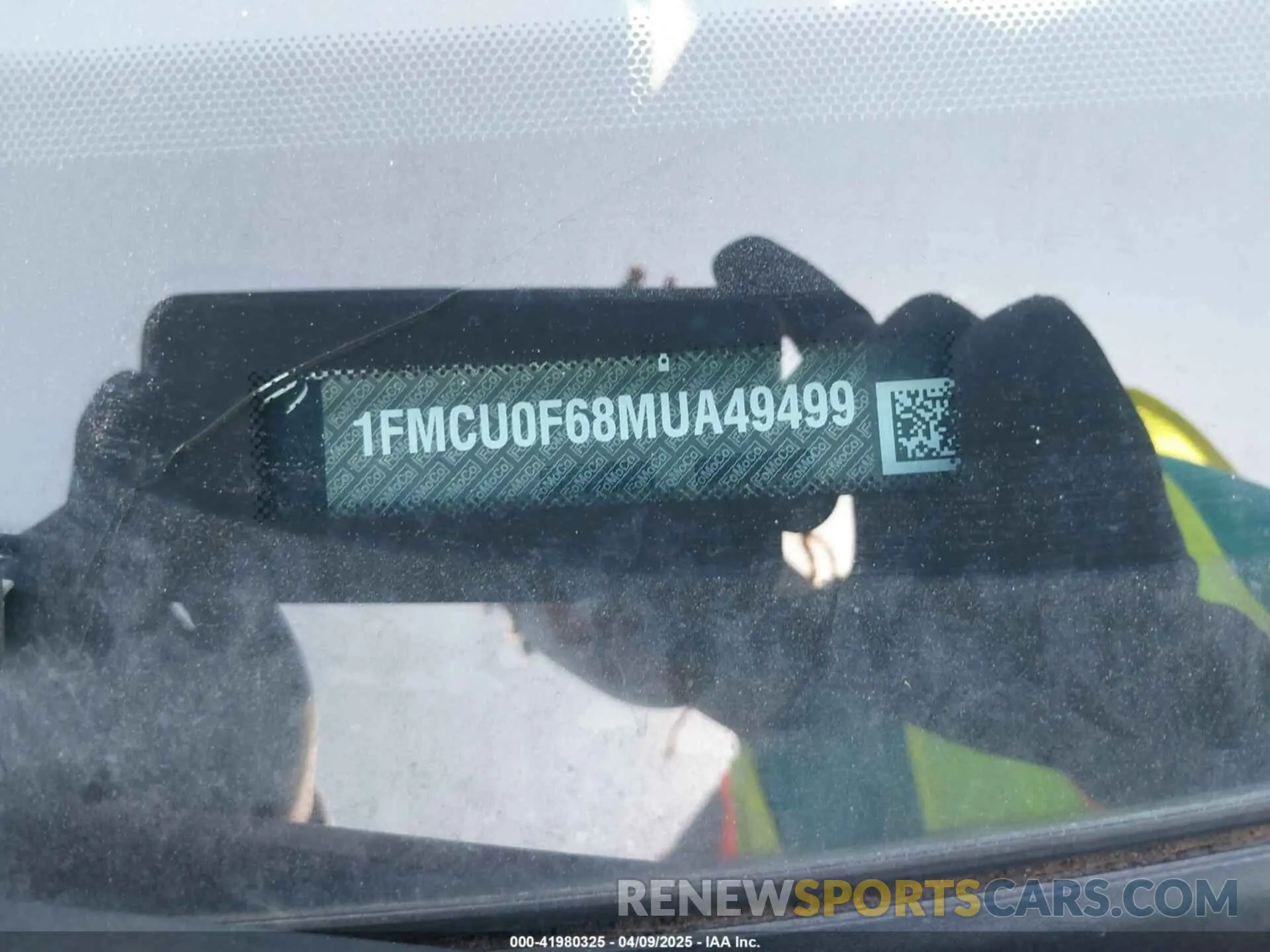 9 Photograph of a damaged car 1FMCU0F68MUA49499 FORD ESCAPE 2021