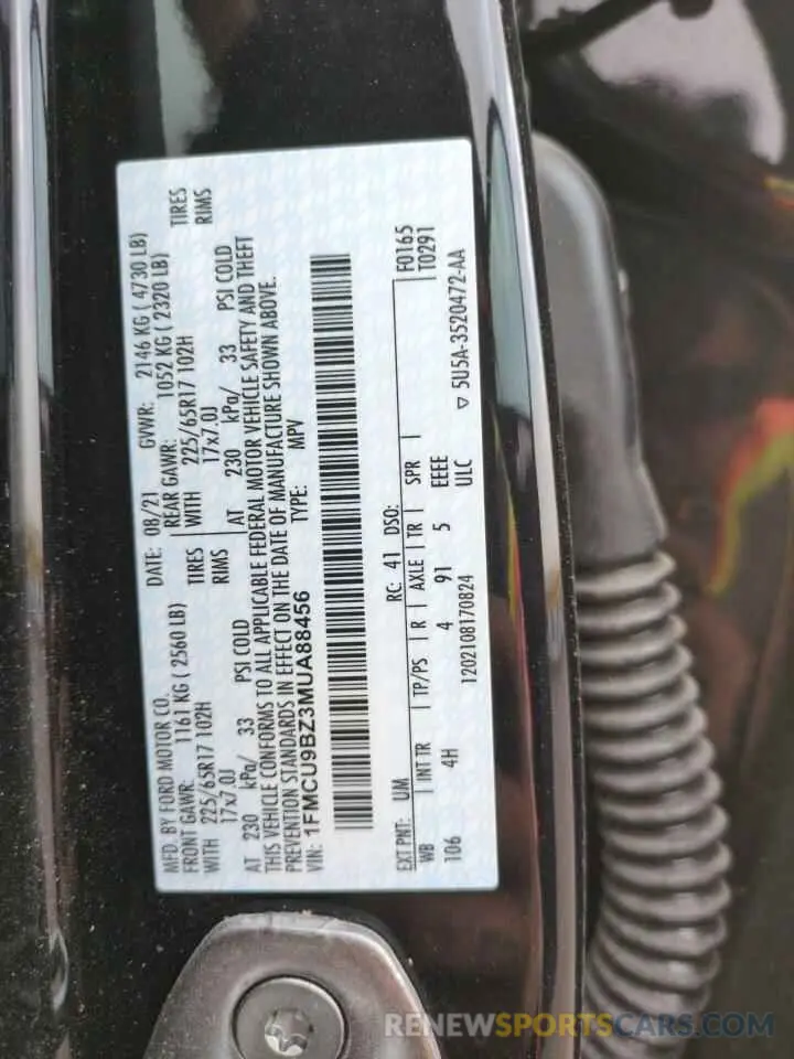 13 Photograph of a damaged car 1FMCU9BZ3MUA88456 FORD ESCAPE 2021