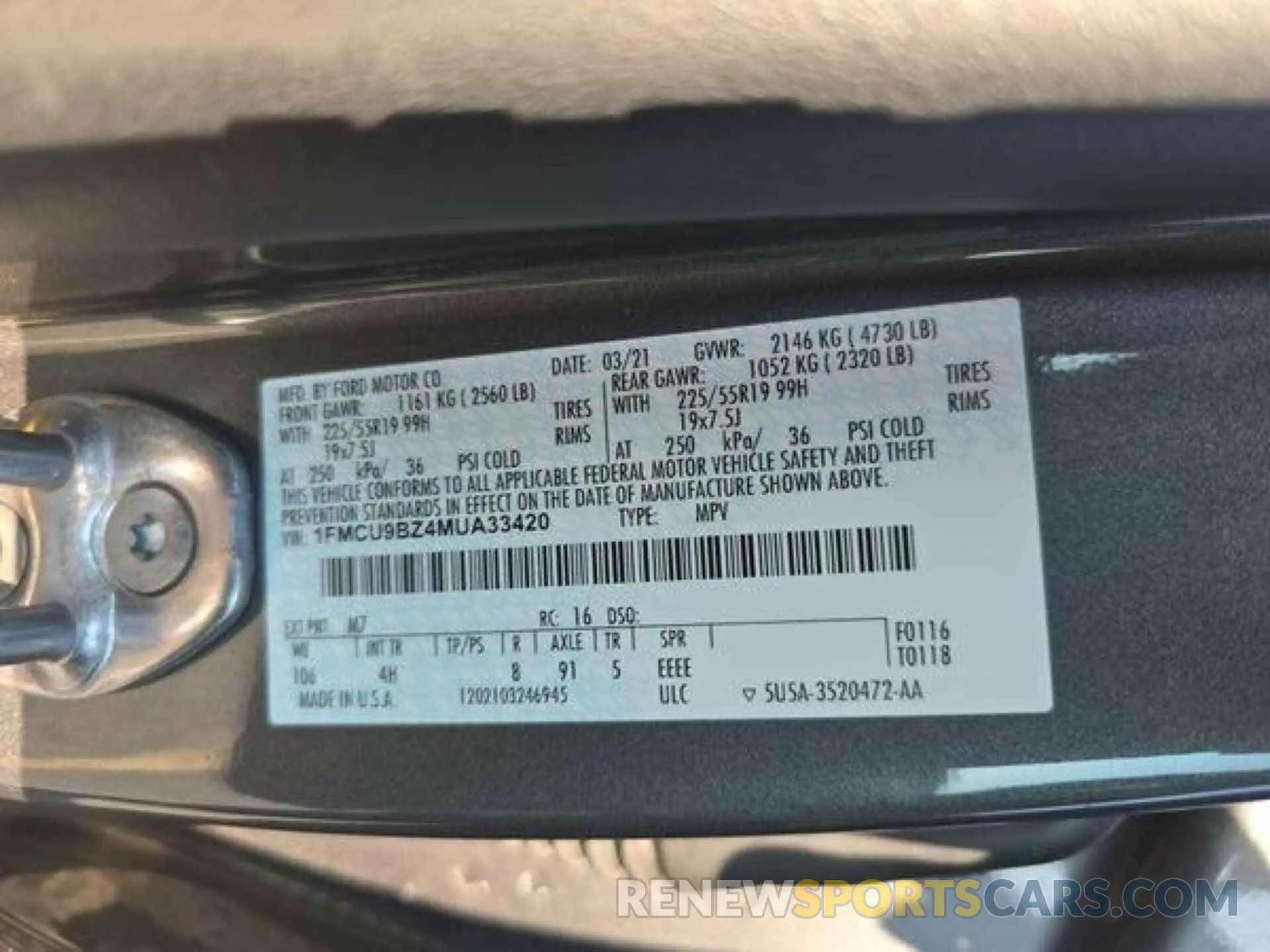 26 Photograph of a damaged car 1FMCU9BZ4MUA33420 FORD ESCAPE 2021