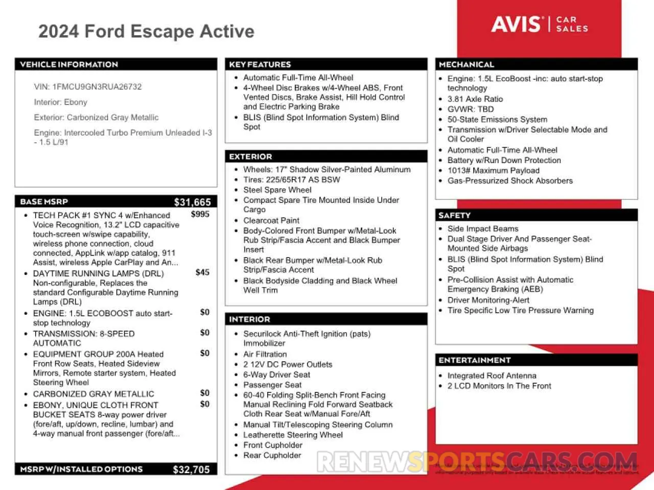 12 Photograph of a damaged car 1FMCU9GN3RUA26732 FORD ESCAPE ACT 2024