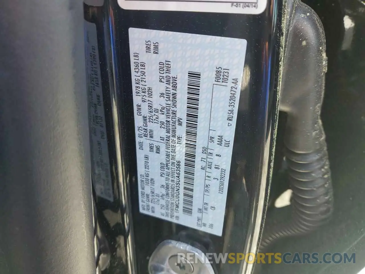 13 Photograph of a damaged car 1FMCU0GN3SUA63586 FORD ESCAPE ACT 2025