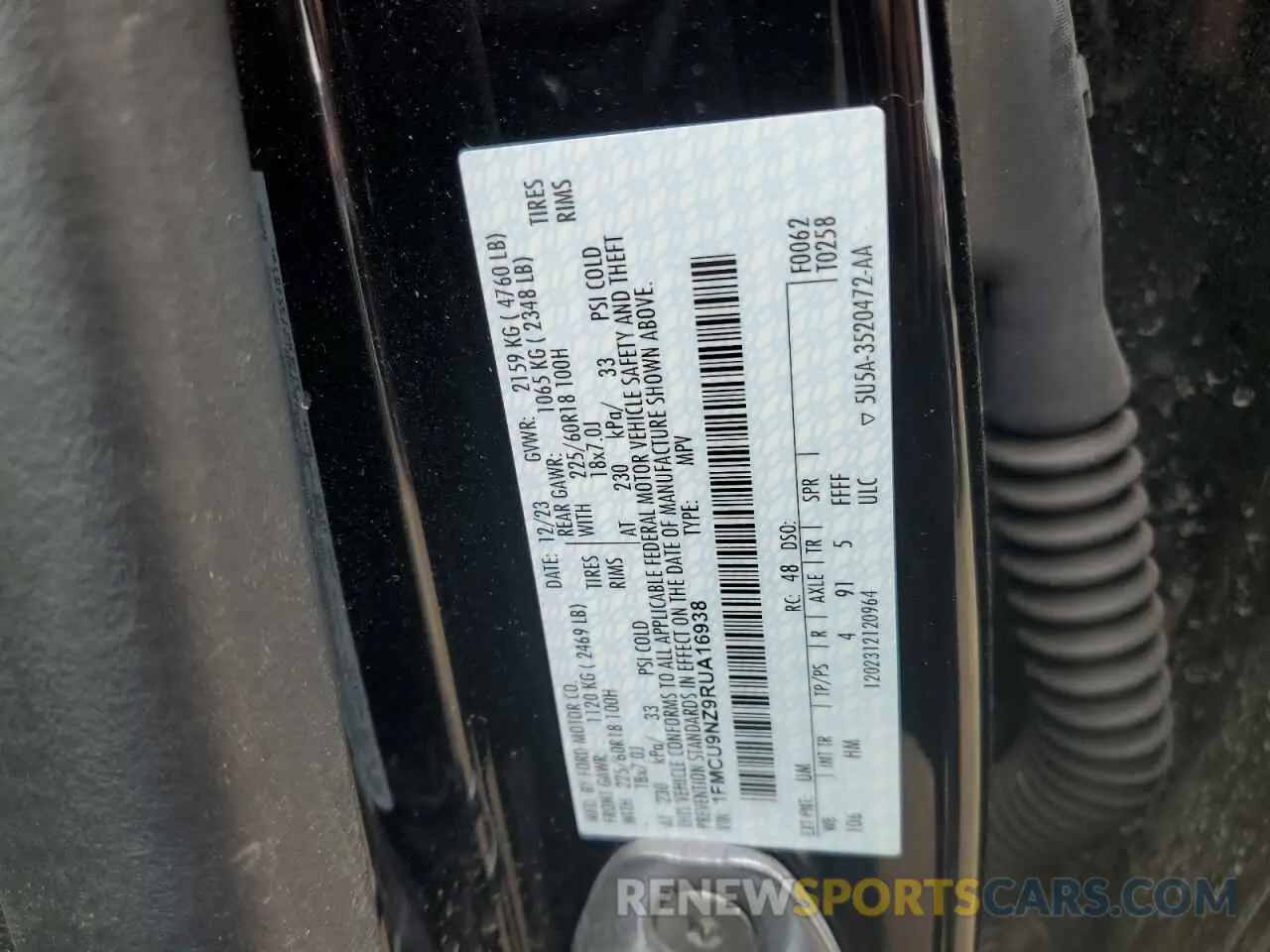 13 Photograph of a damaged car 1FMCU9NZ9RUA16938 FORD ESCAPE ST 2024