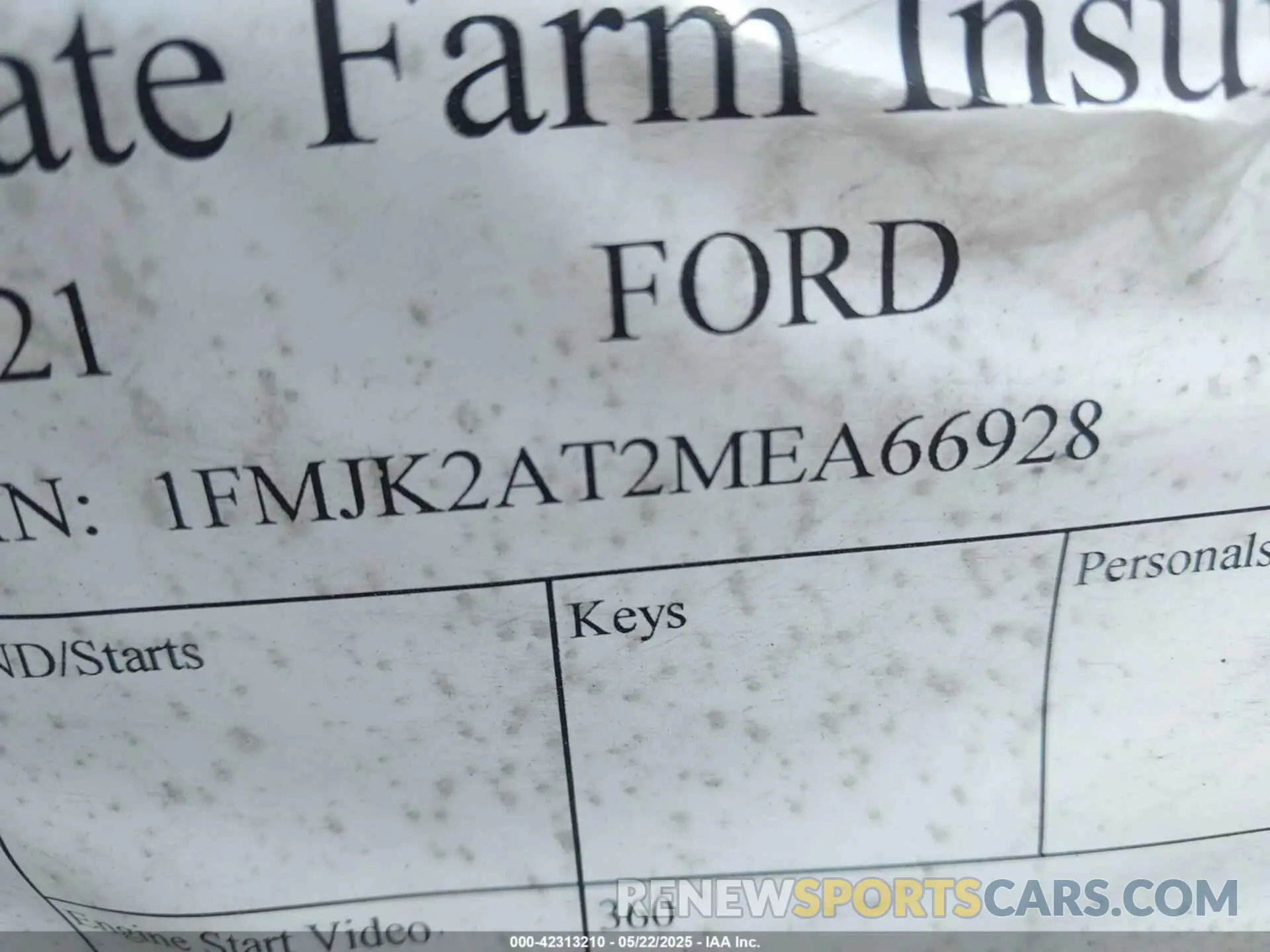 9 Photograph of a damaged car 1FMJK2AT2MEA66928 FORD EXPEDITION 2021
