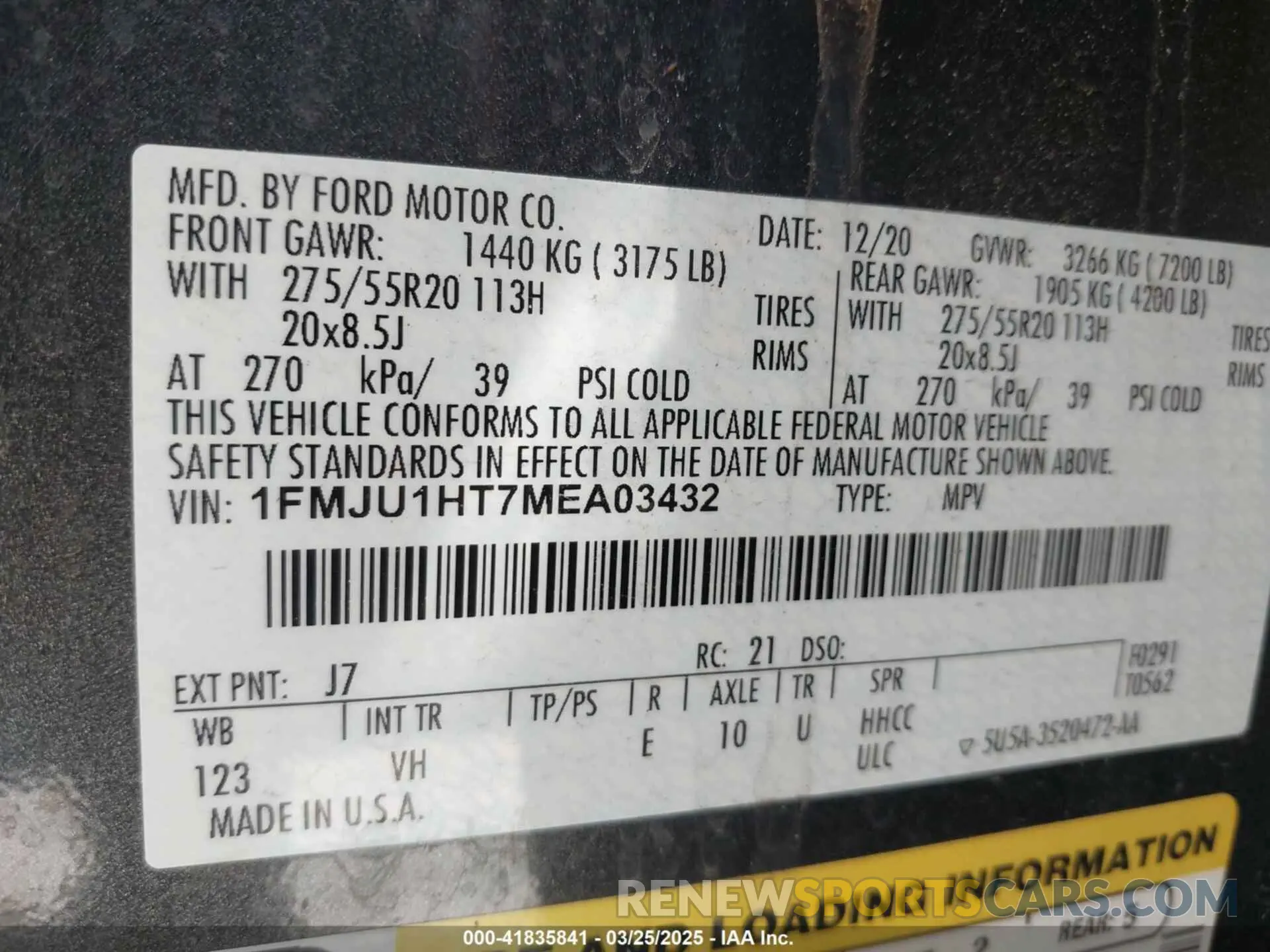 9 Photograph of a damaged car 1FMJU1HT7MEA03432 FORD EXPEDITION 2021