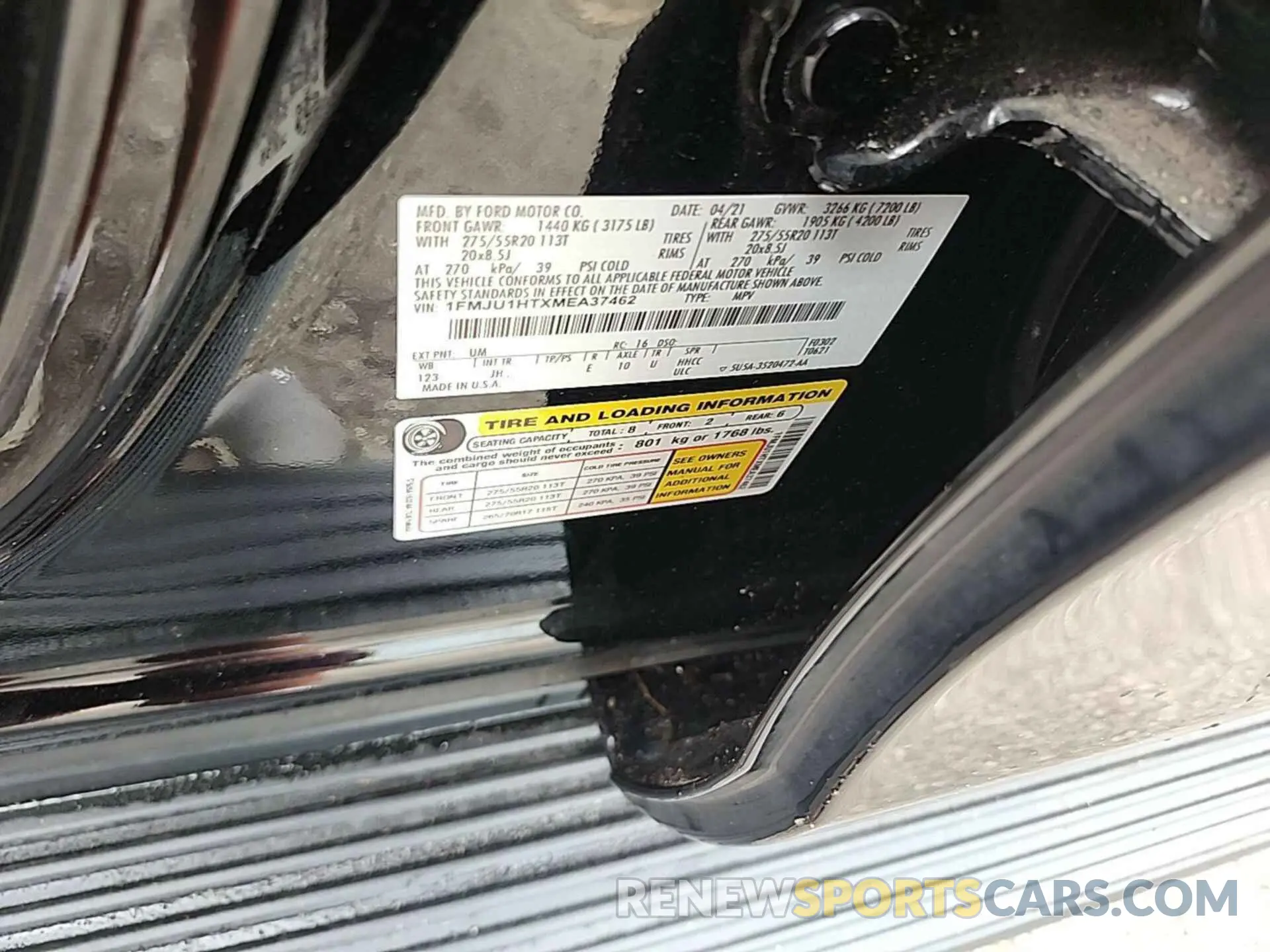 10 Photograph of a damaged car 1FMJU1HTXMEA37462 FORD EXPEDITION 2021