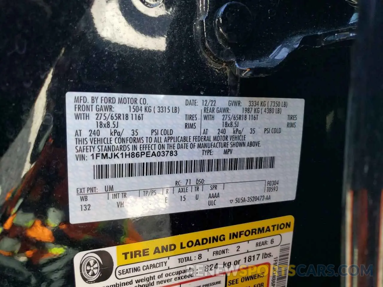 13 Photograph of a damaged car 1FMJK1H86PEA03783 FORD EXPEDITION 2023