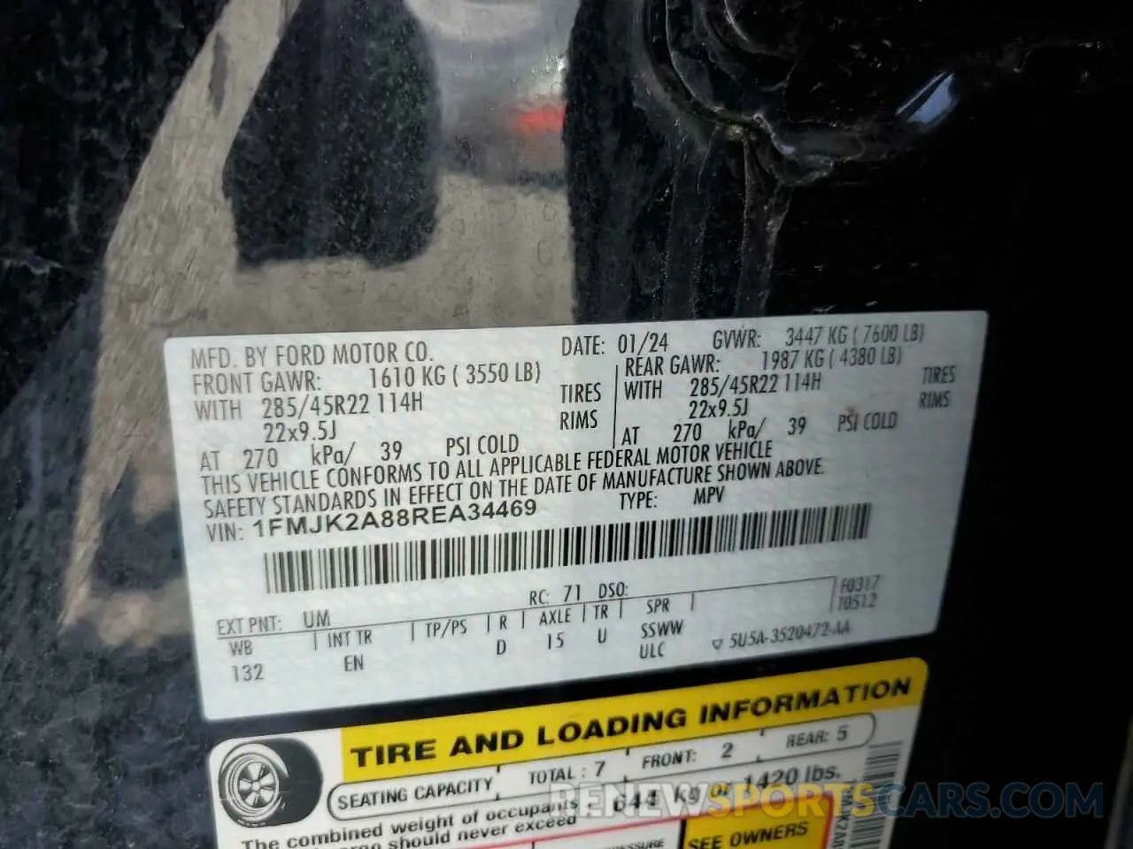14 Photograph of a damaged car 1FMJK2A88REA34469 FORD EXPEDITION 2024