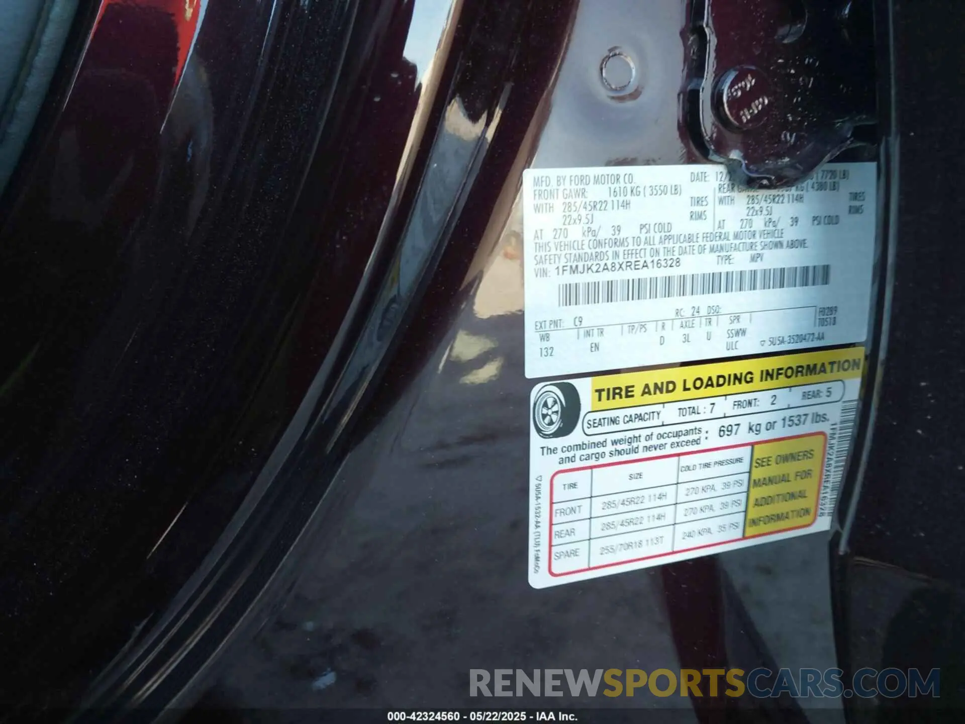 9 Photograph of a damaged car 1FMJK2A8XREA16328 FORD EXPEDITION 2024