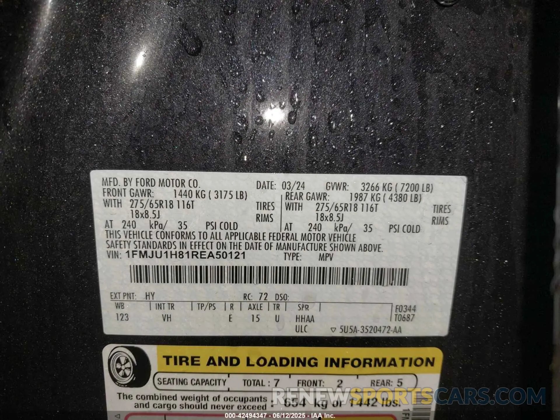 9 Photograph of a damaged car 1FMJU1H81REA50121 FORD EXPEDITION 2024