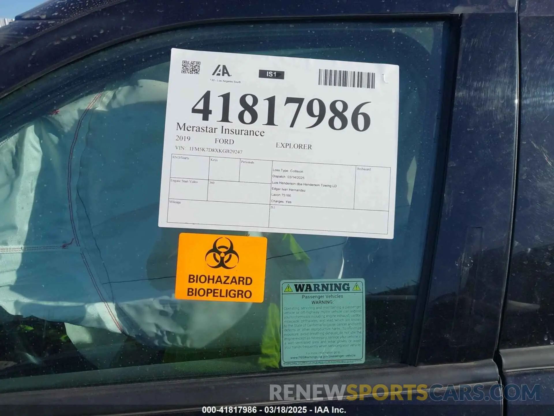15 Photograph of a damaged car 1FM5K7D8XKGB29247 FORD EXPLORER 2019