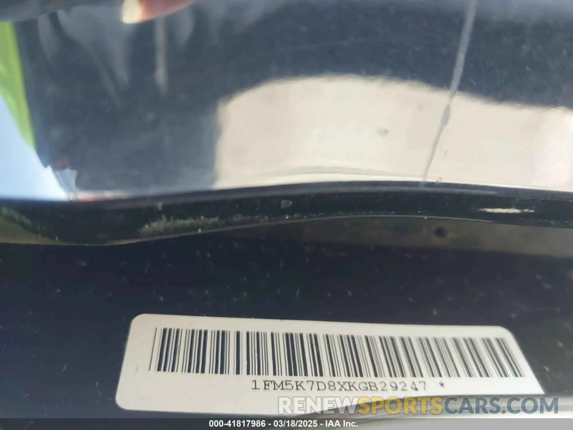 9 Photograph of a damaged car 1FM5K7D8XKGB29247 FORD EXPLORER 2019