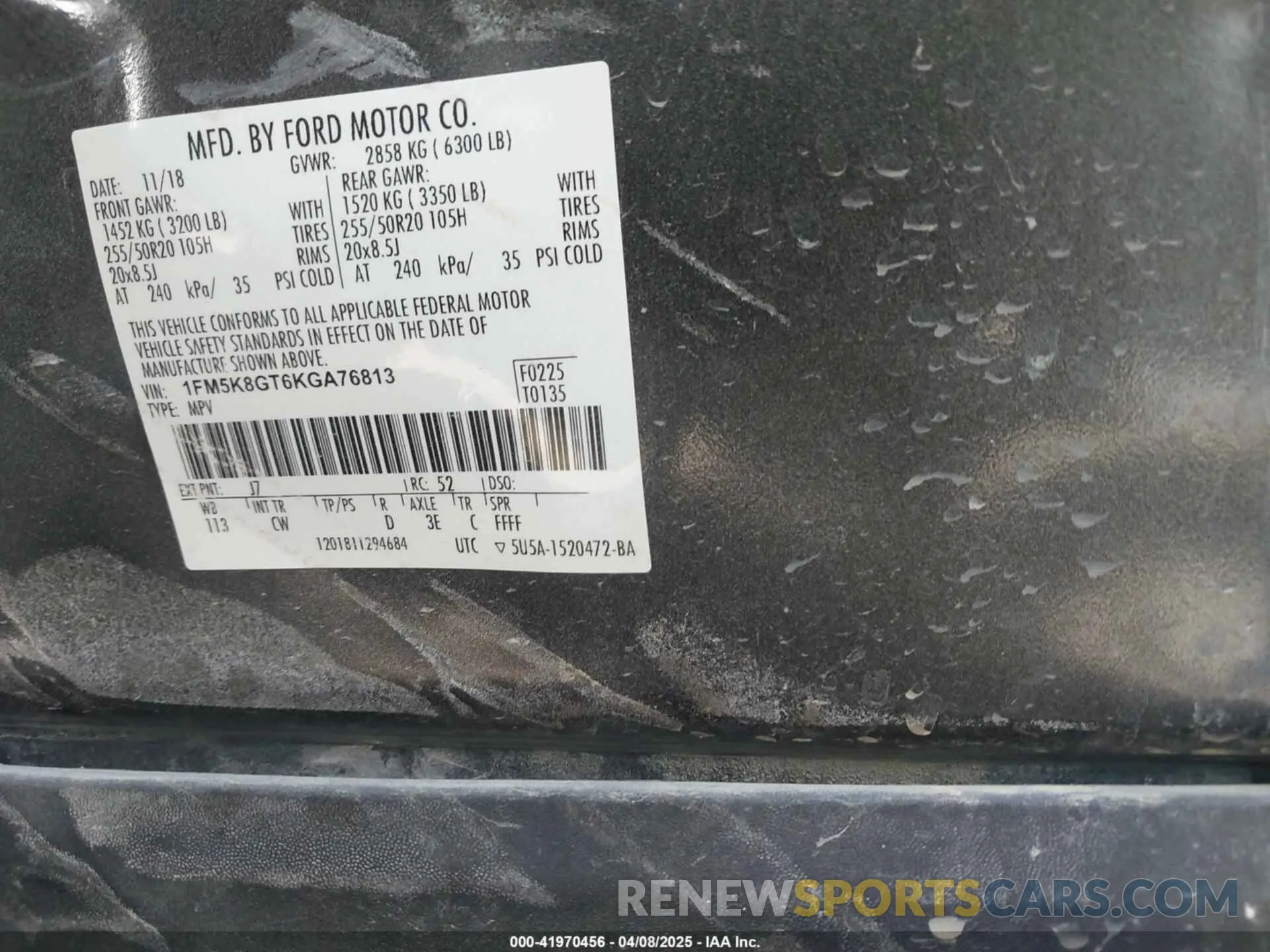 9 Photograph of a damaged car 1FM5K8GT6KGA76813 FORD EXPLORER 2019