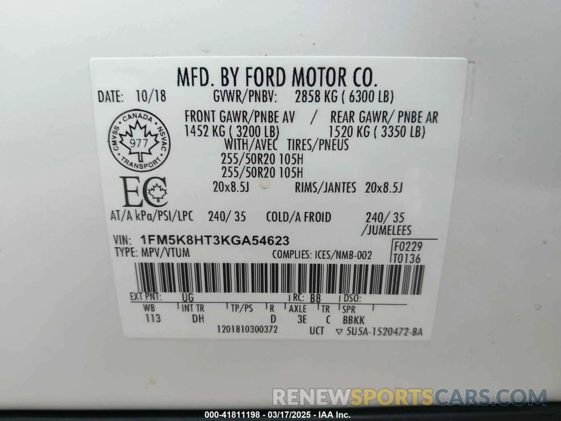 9 Photograph of a damaged car 1FM5K8HT3KGA54623 FORD EXPLORER 2019