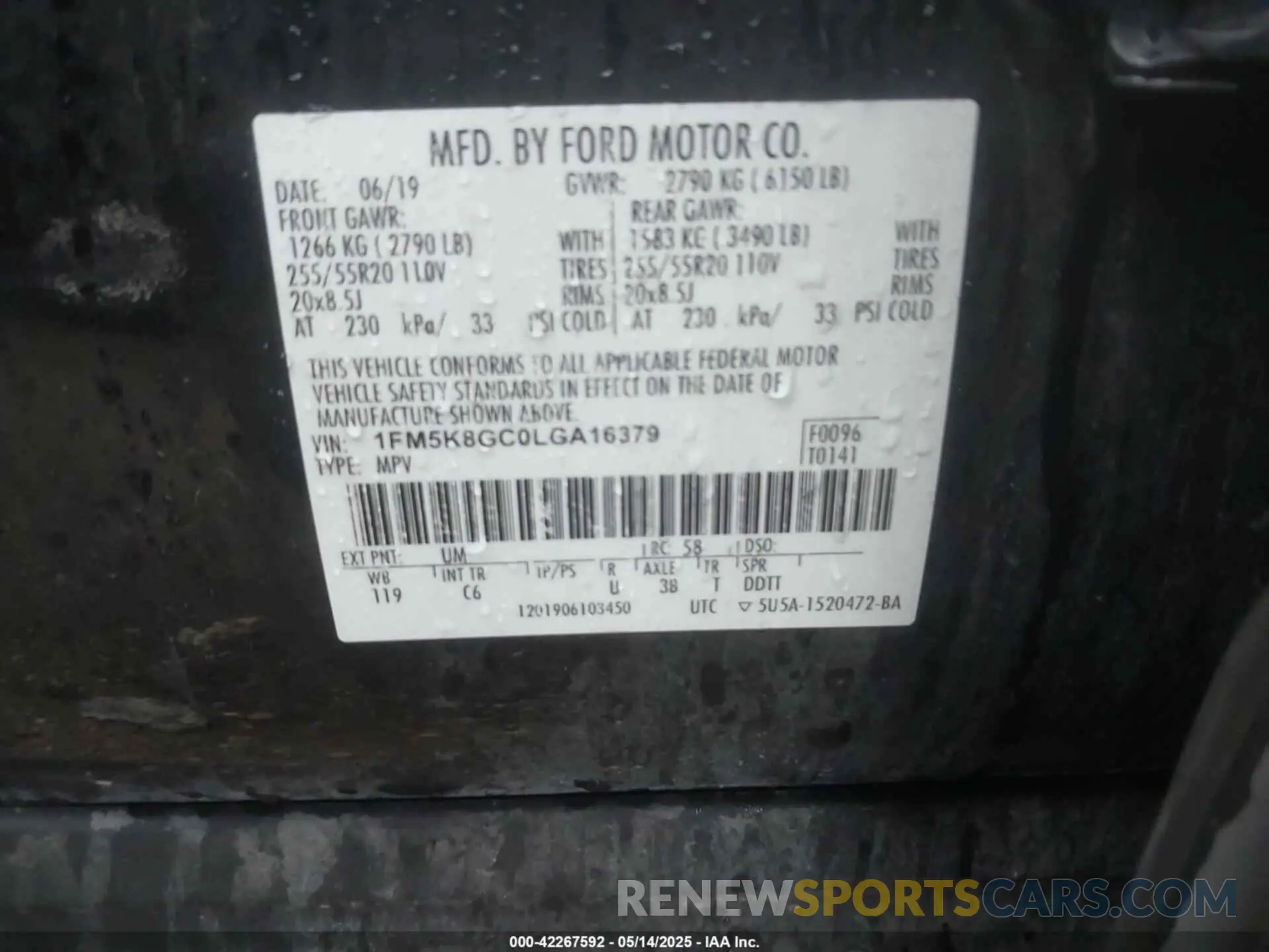 9 Photograph of a damaged car 1FM5K8GC0LGA16379 FORD EXPLORER 2020