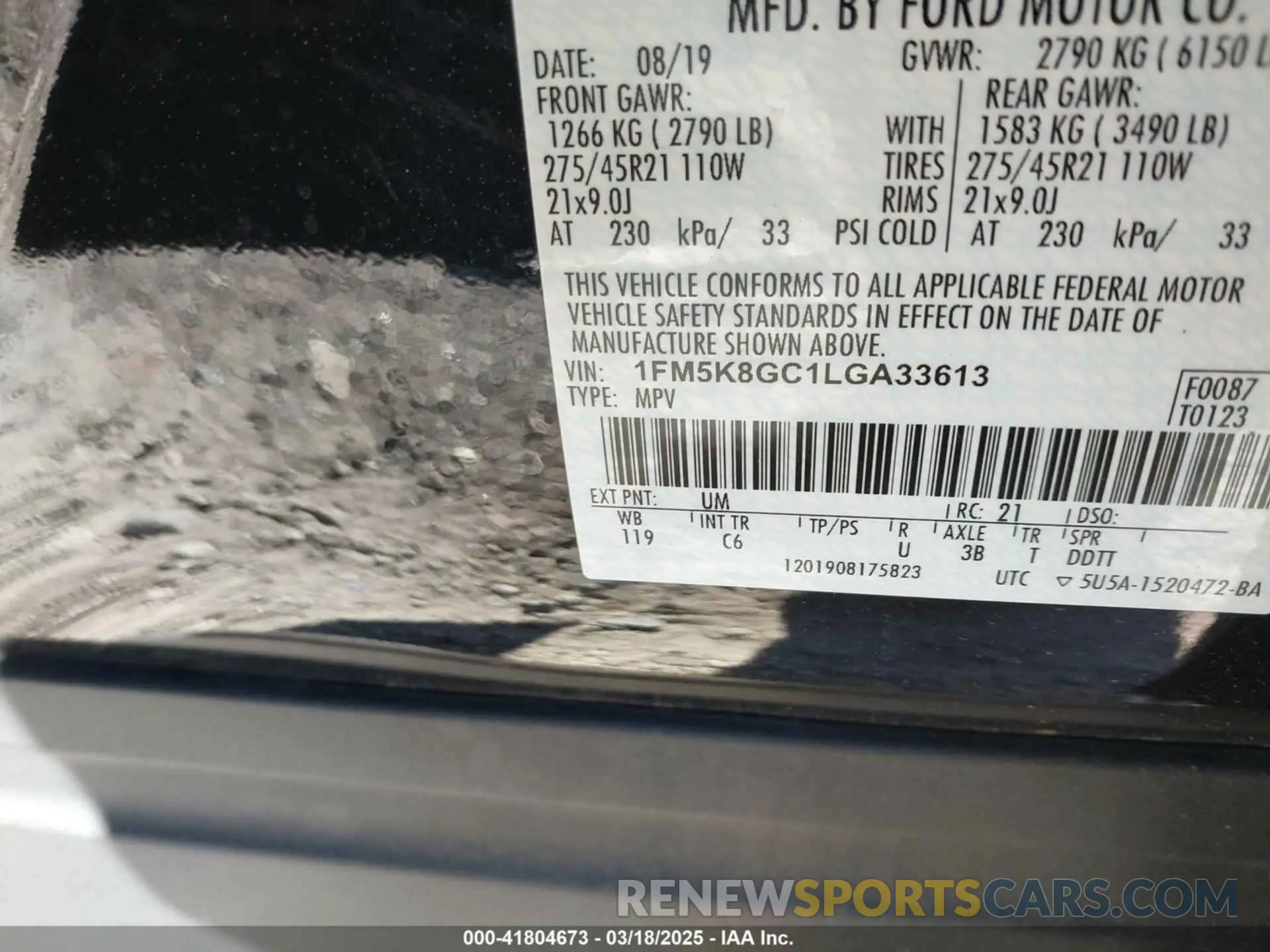9 Photograph of a damaged car 1FM5K8GC1LGA33613 FORD EXPLORER 2020