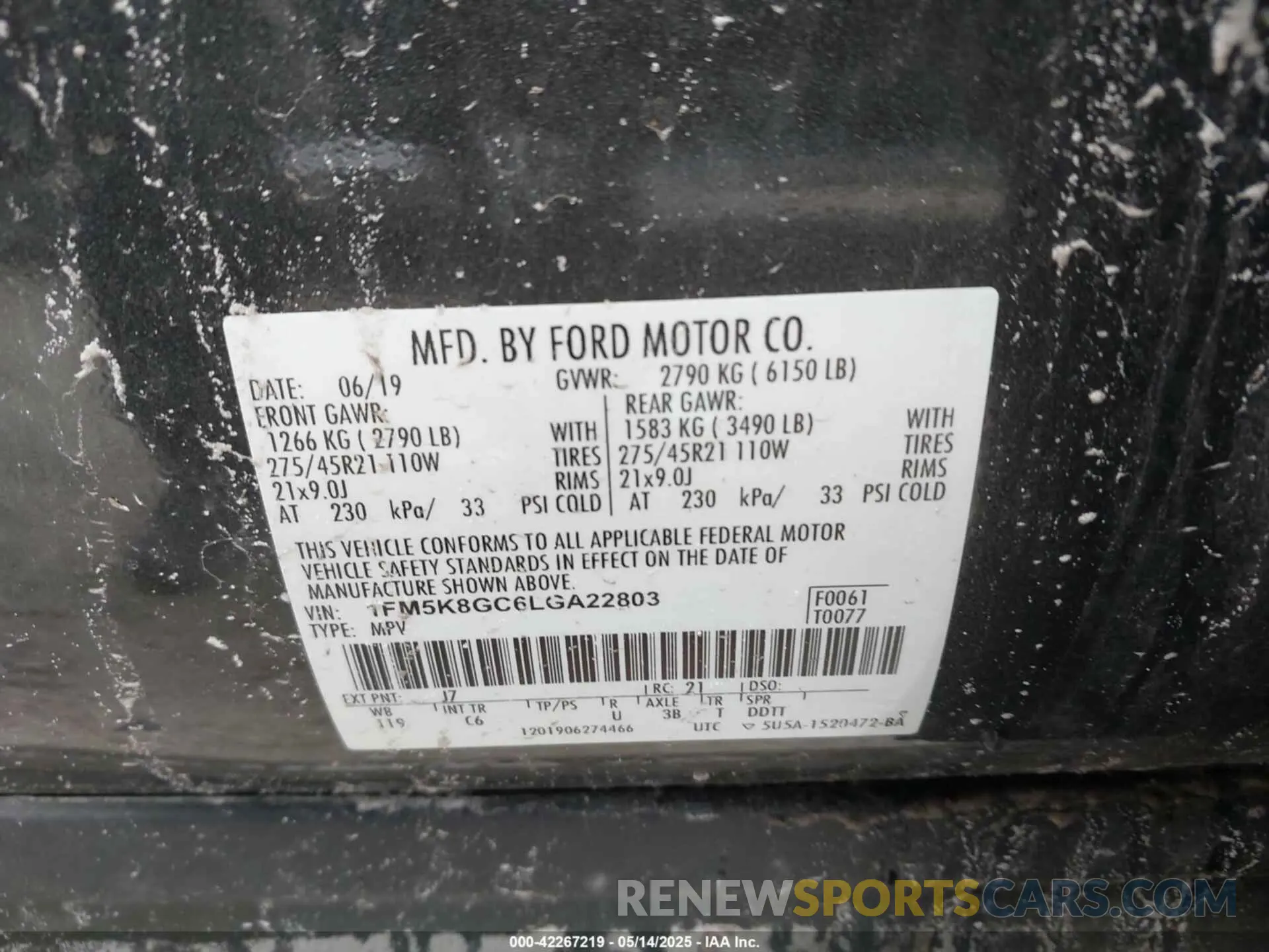 9 Photograph of a damaged car 1FM5K8GC6LGA22803 FORD EXPLORER 2020