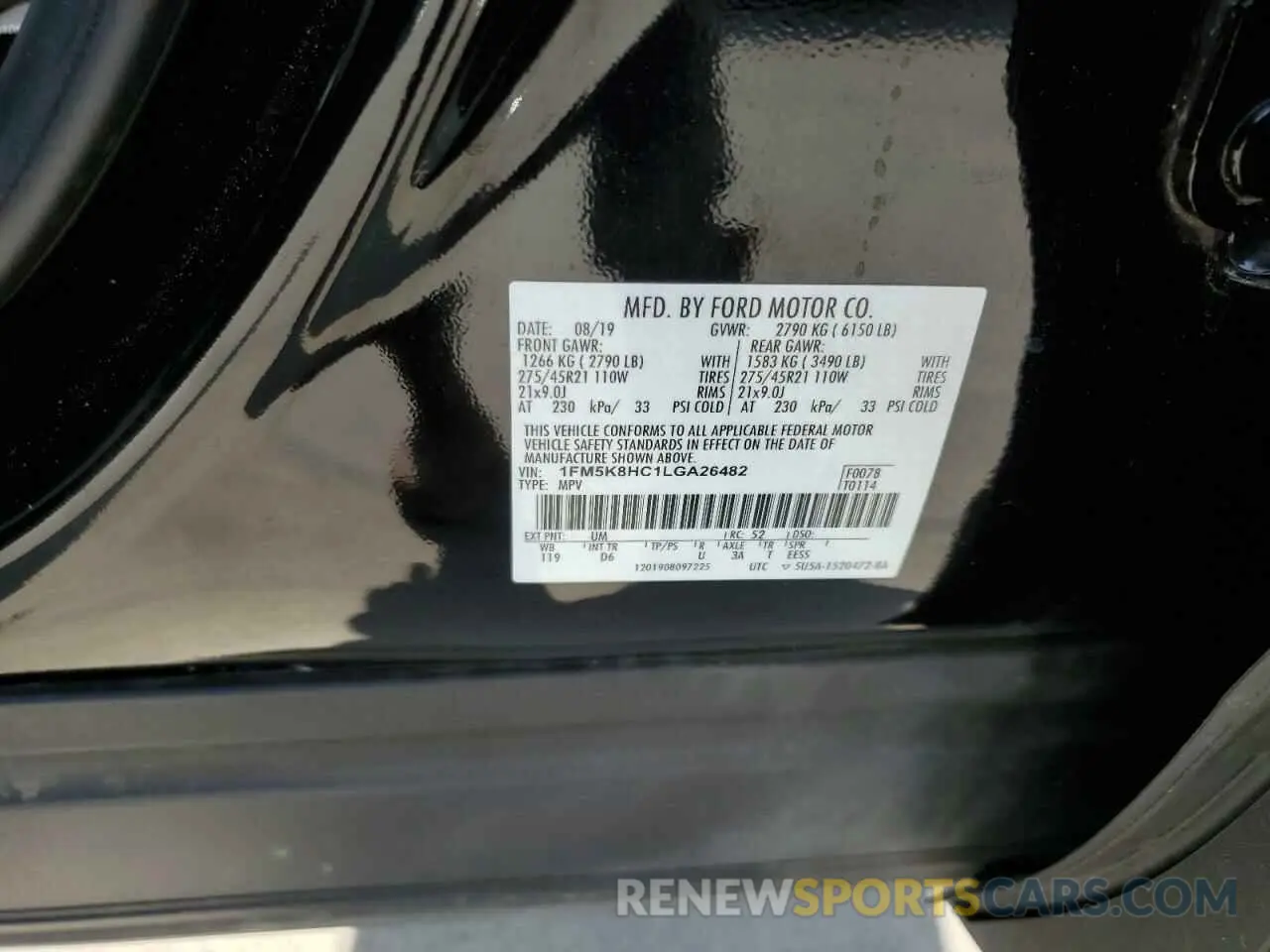 15 Photograph of a damaged car 1FM5K8HC1LGA26482 FORD EXPLORER 2020