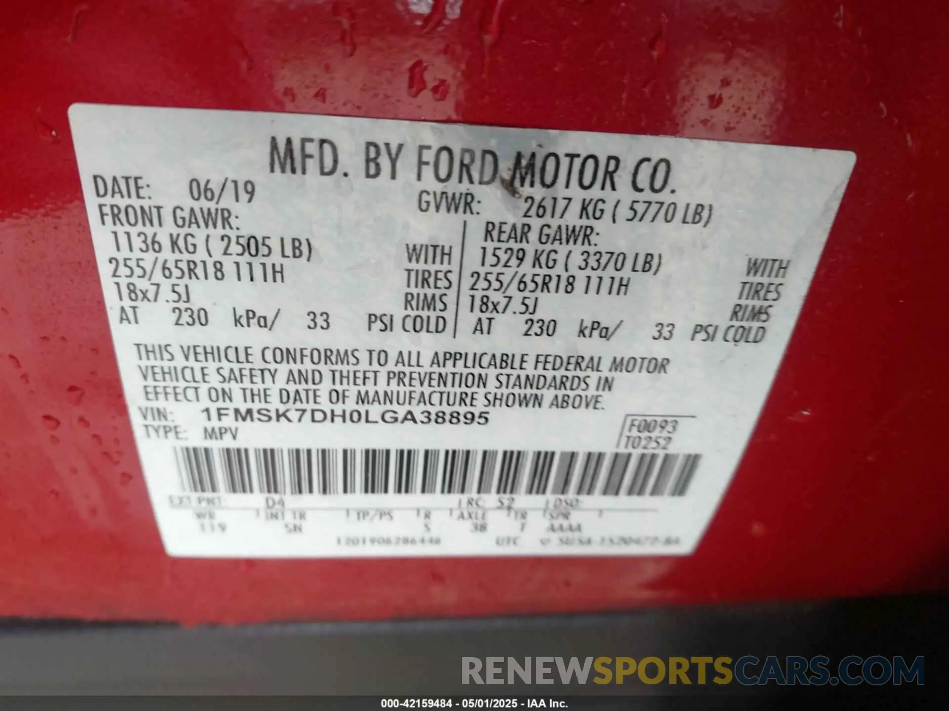 9 Photograph of a damaged car 1FMSK7DH0LGA38895 FORD EXPLORER 2020