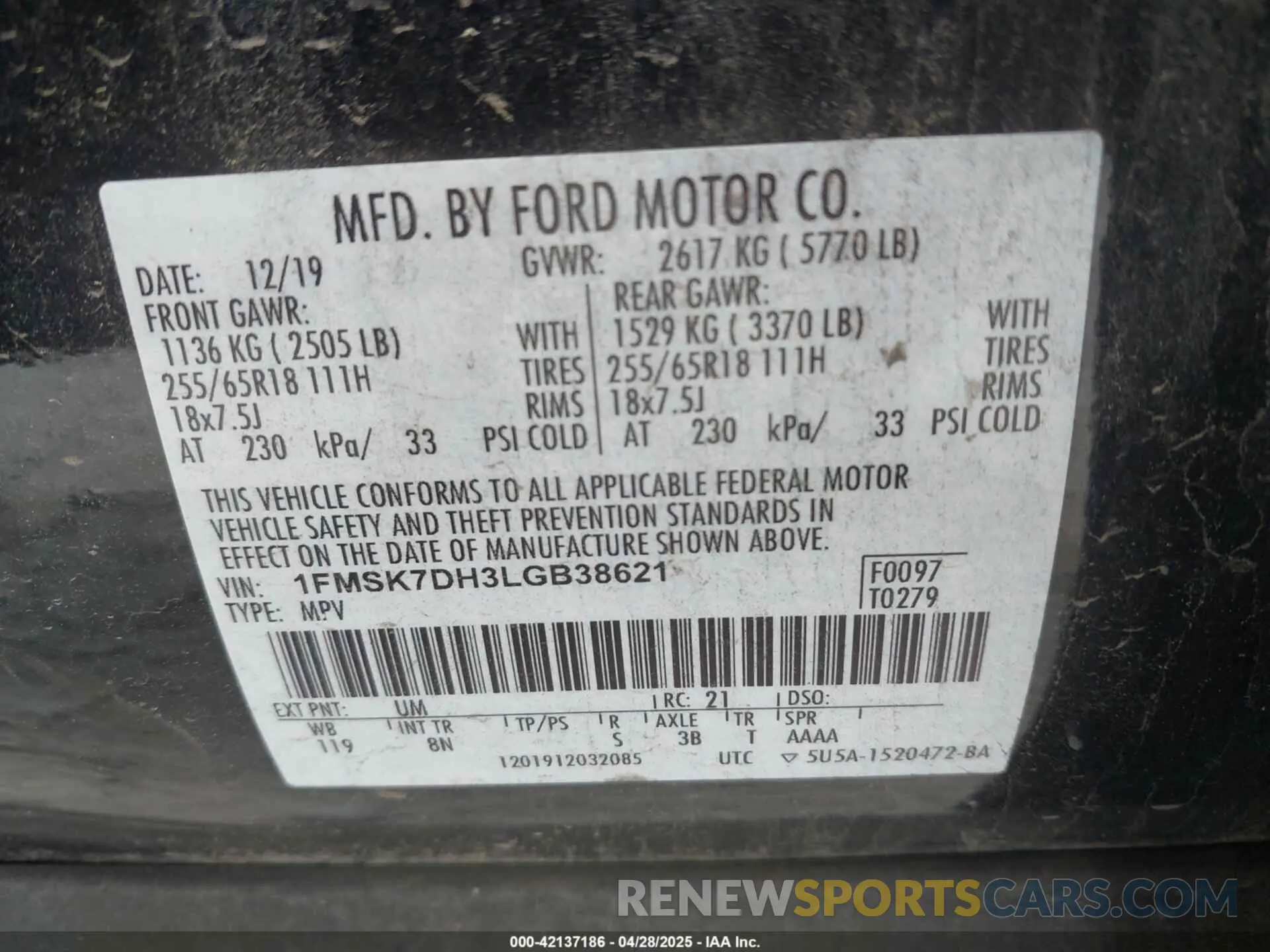 9 Photograph of a damaged car 1FMSK7DH3LGB38621 FORD EXPLORER 2020