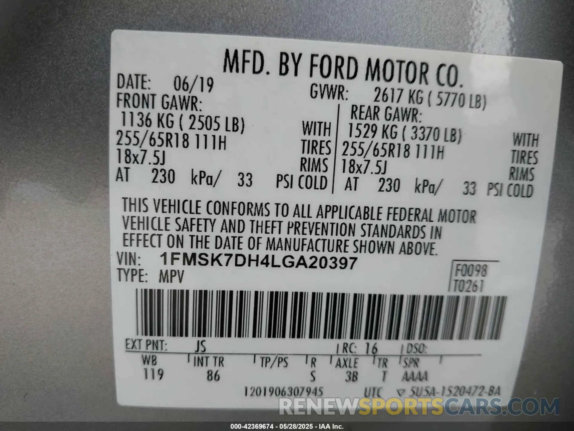 9 Photograph of a damaged car 1FMSK7DH4LGA20397 FORD EXPLORER 2020