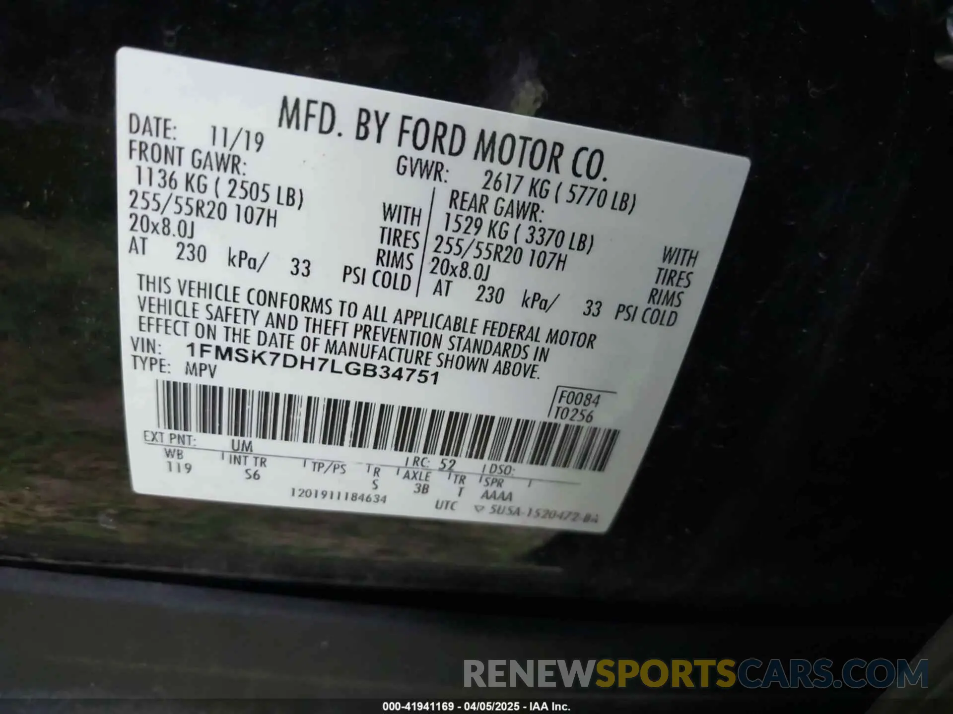 9 Photograph of a damaged car 1FMSK7DH7LGB34751 FORD EXPLORER 2020