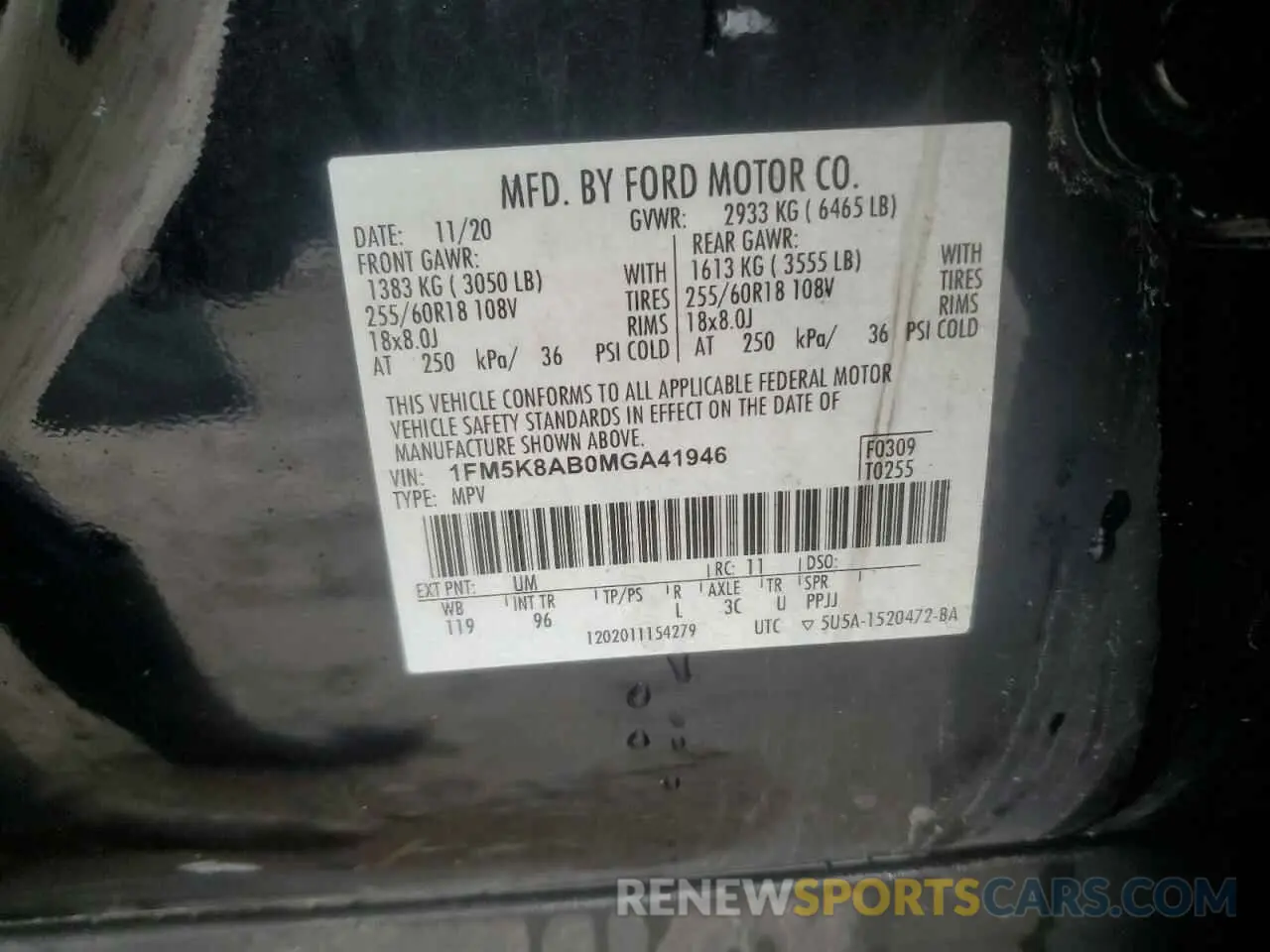 14 Photograph of a damaged car 1FM5K8AB0MGA41946 FORD EXPLORER 2021