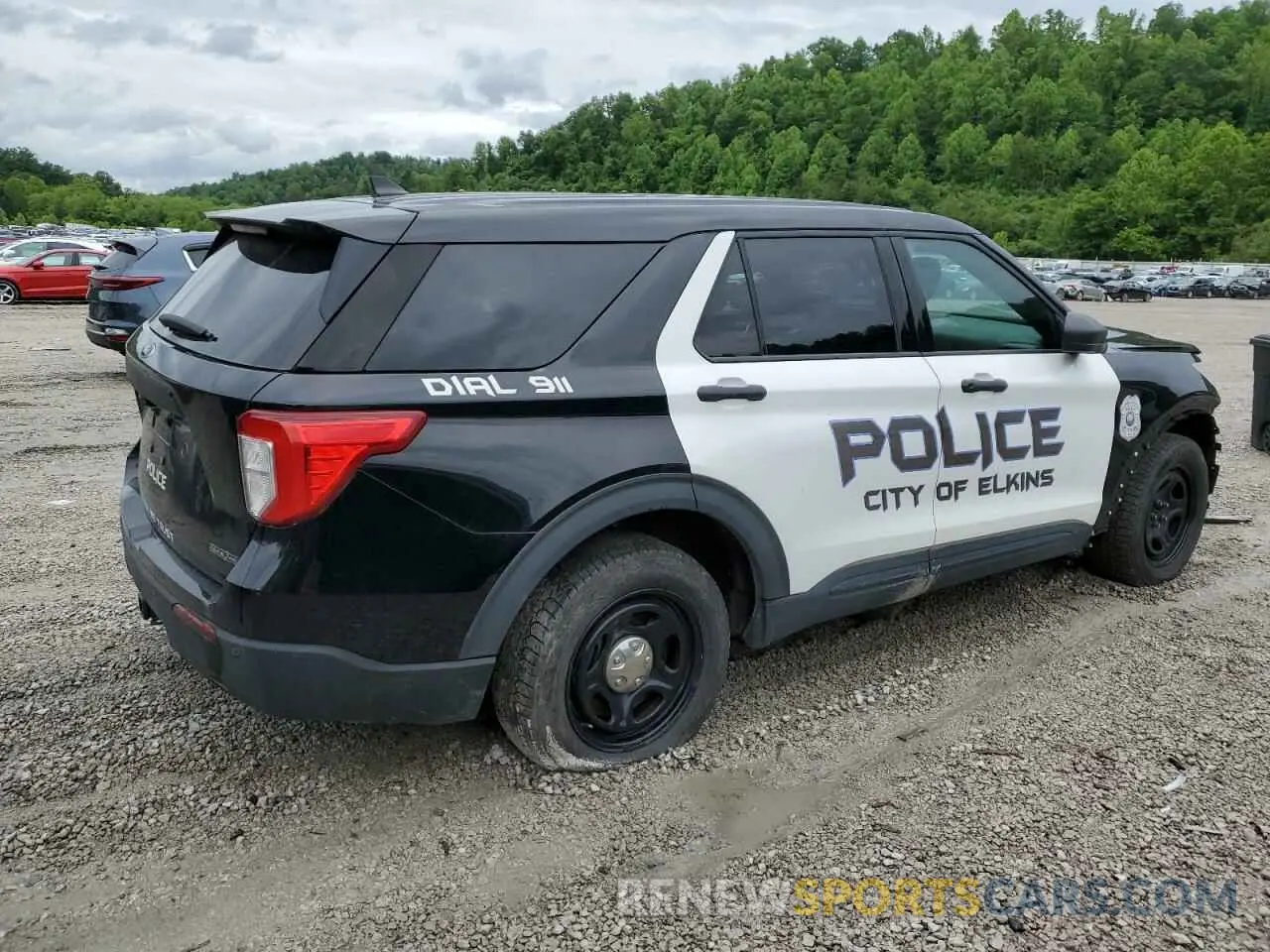 3 Photograph of a damaged car 1FM5K8AB1MGB61366 FORD EXPLORER 2021