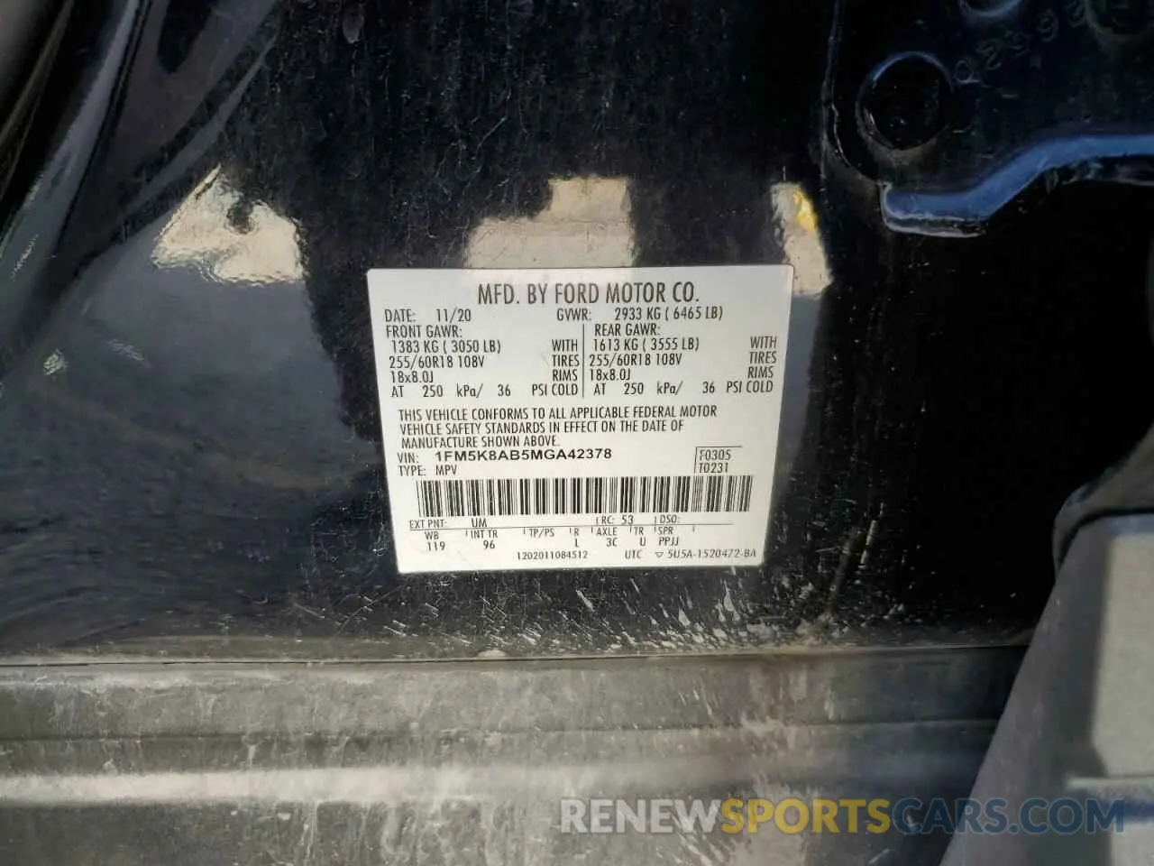 13 Photograph of a damaged car 1FM5K8AB5MGA42378 FORD EXPLORER 2021