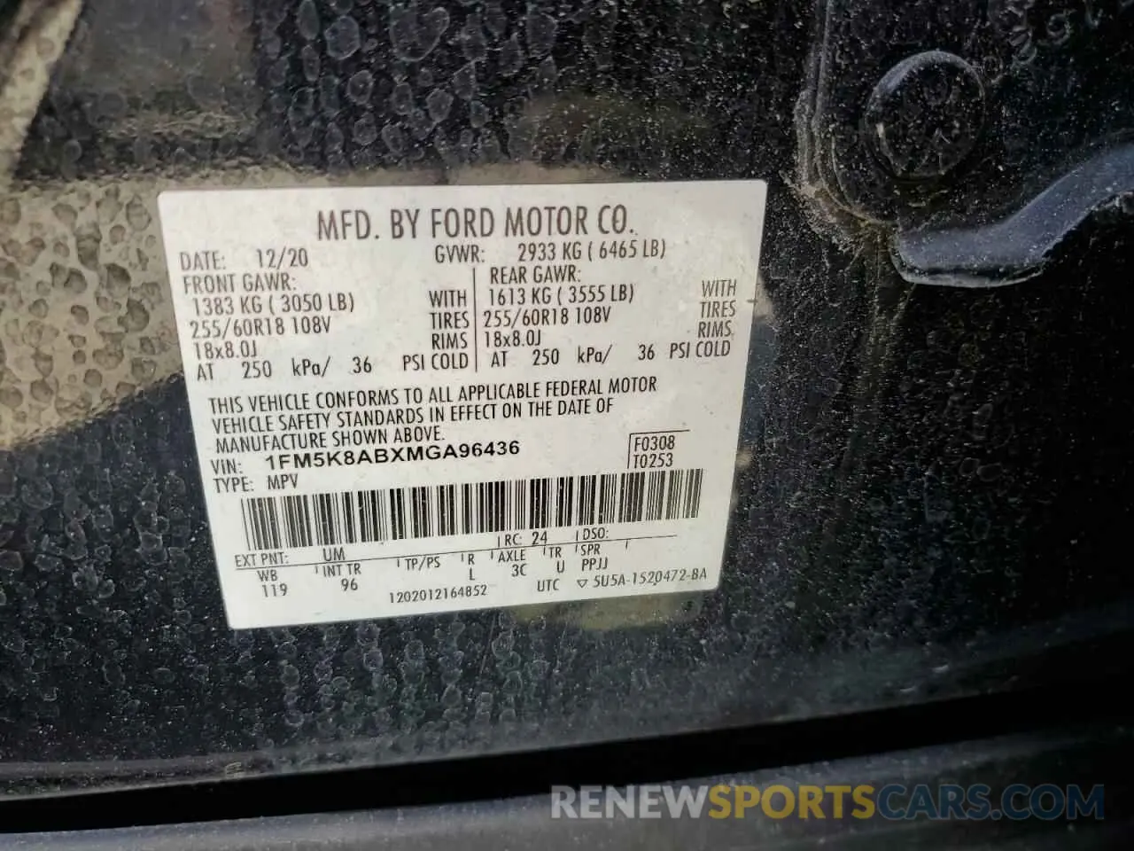 14 Photograph of a damaged car 1FM5K8ABXMGA96436 FORD EXPLORER 2021