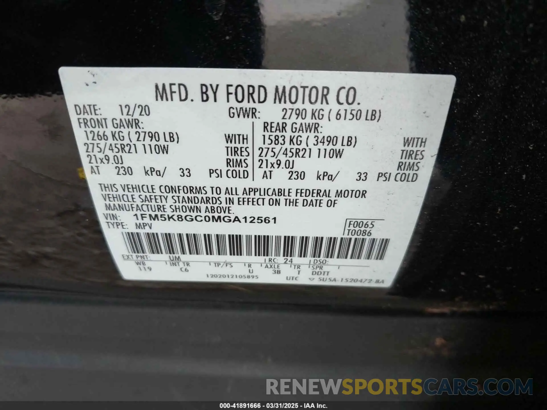 9 Photograph of a damaged car 1FM5K8GC0MGA12561 FORD EXPLORER 2021