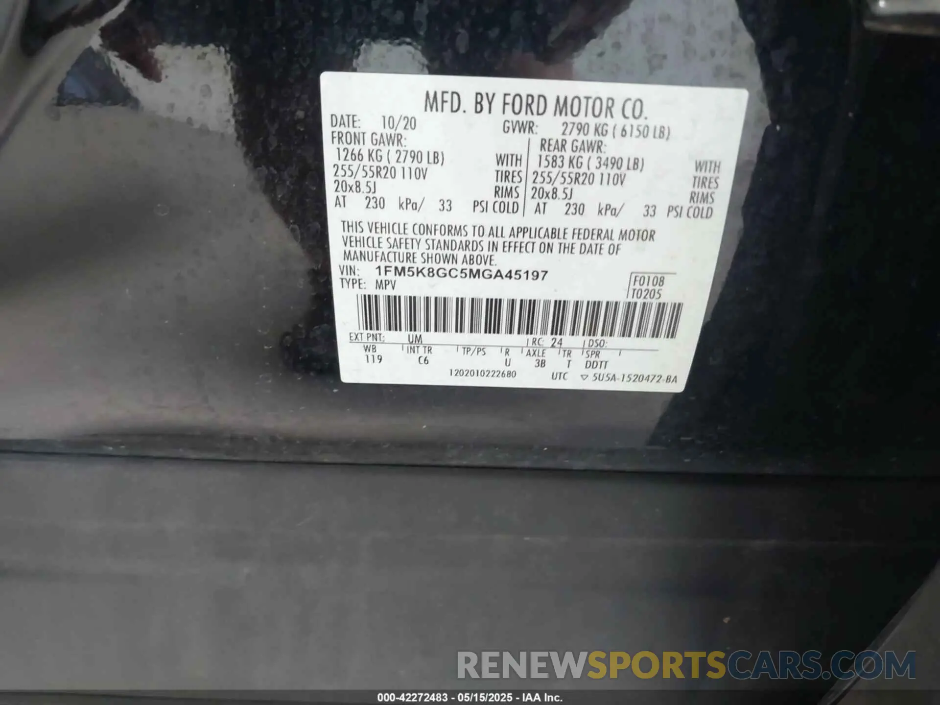9 Photograph of a damaged car 1FM5K8GC5MGA45197 FORD EXPLORER 2021