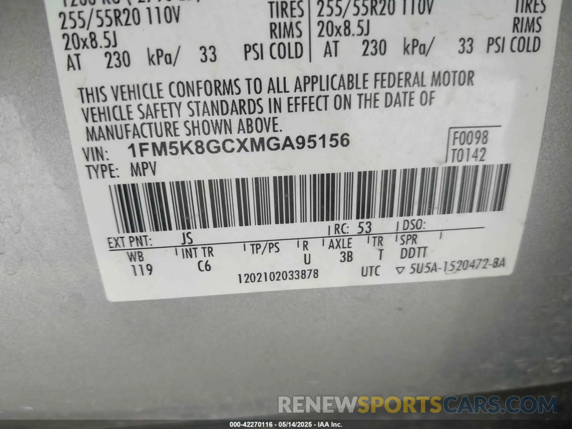 9 Photograph of a damaged car 1FM5K8GCXMGA95156 FORD EXPLORER 2021