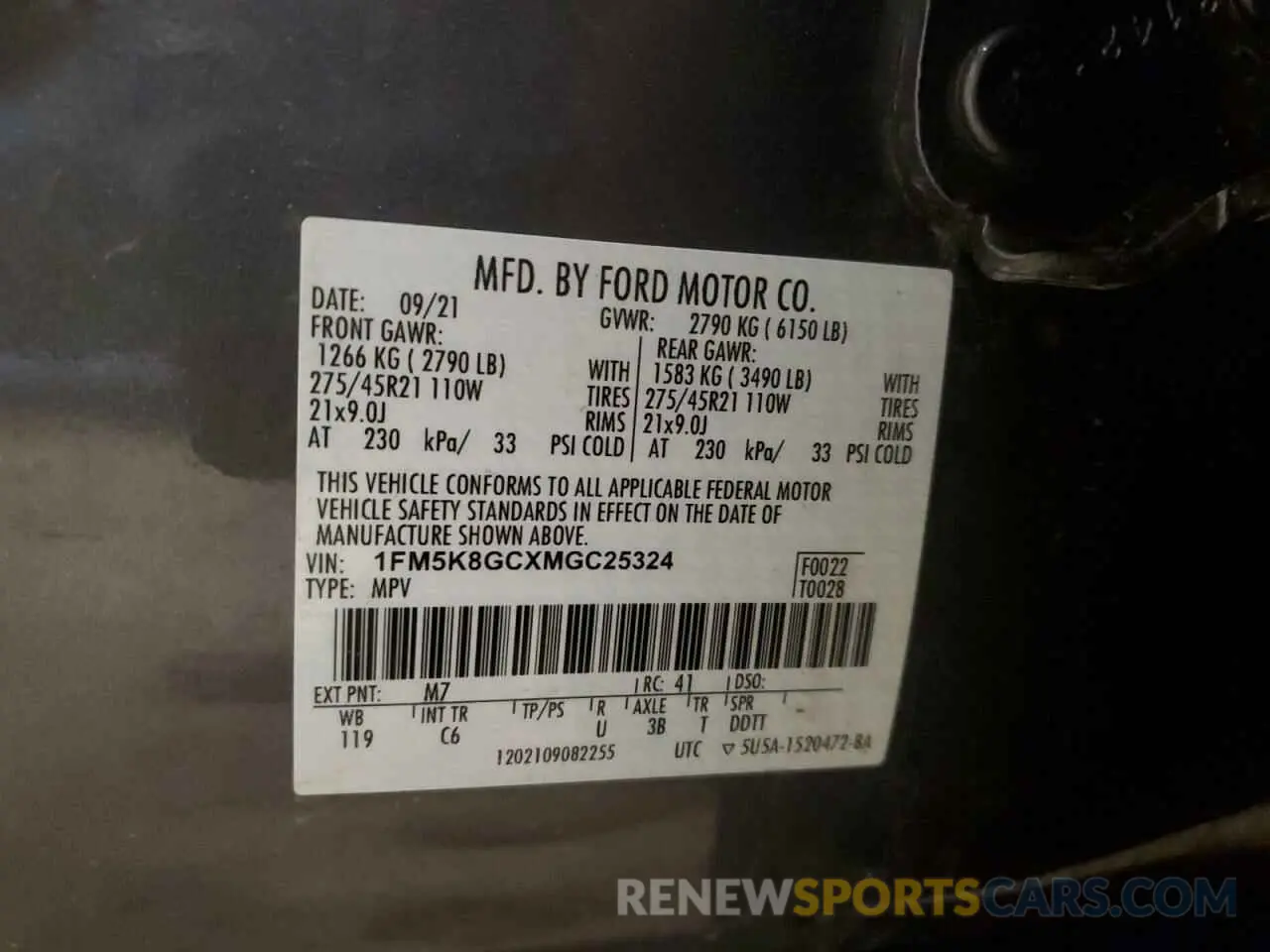 15 Photograph of a damaged car 1FM5K8GCXMGC25324 FORD EXPLORER 2021