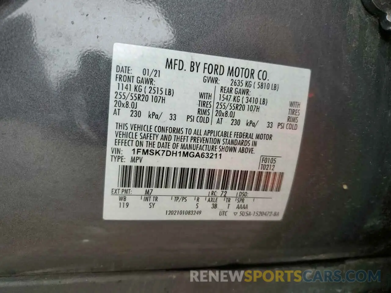 15 Photograph of a damaged car 1FMSK7DH1MGA63211 FORD EXPLORER 2021