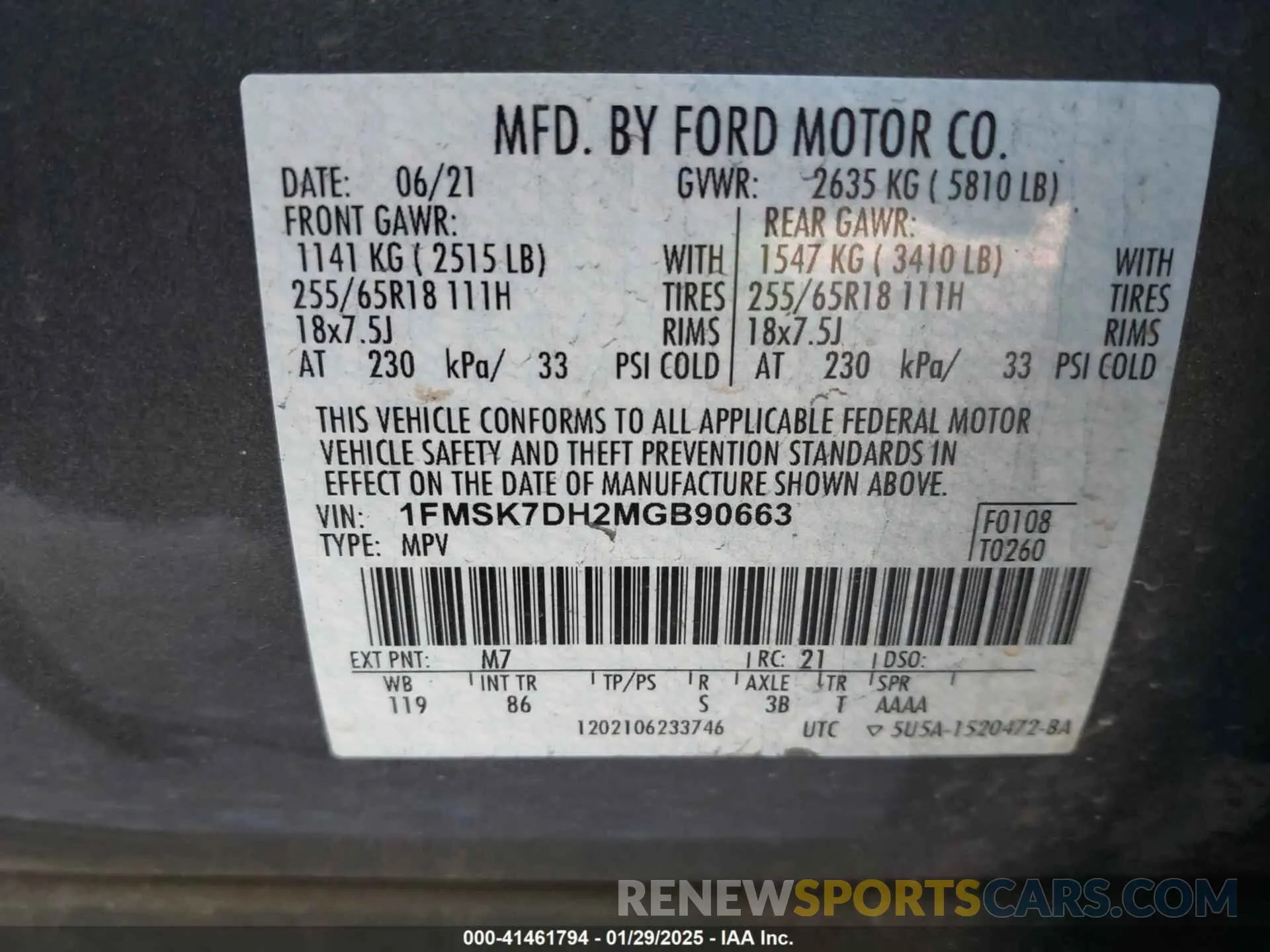 9 Photograph of a damaged car 1FMSK7DH2MGB90663 FORD EXPLORER 2021