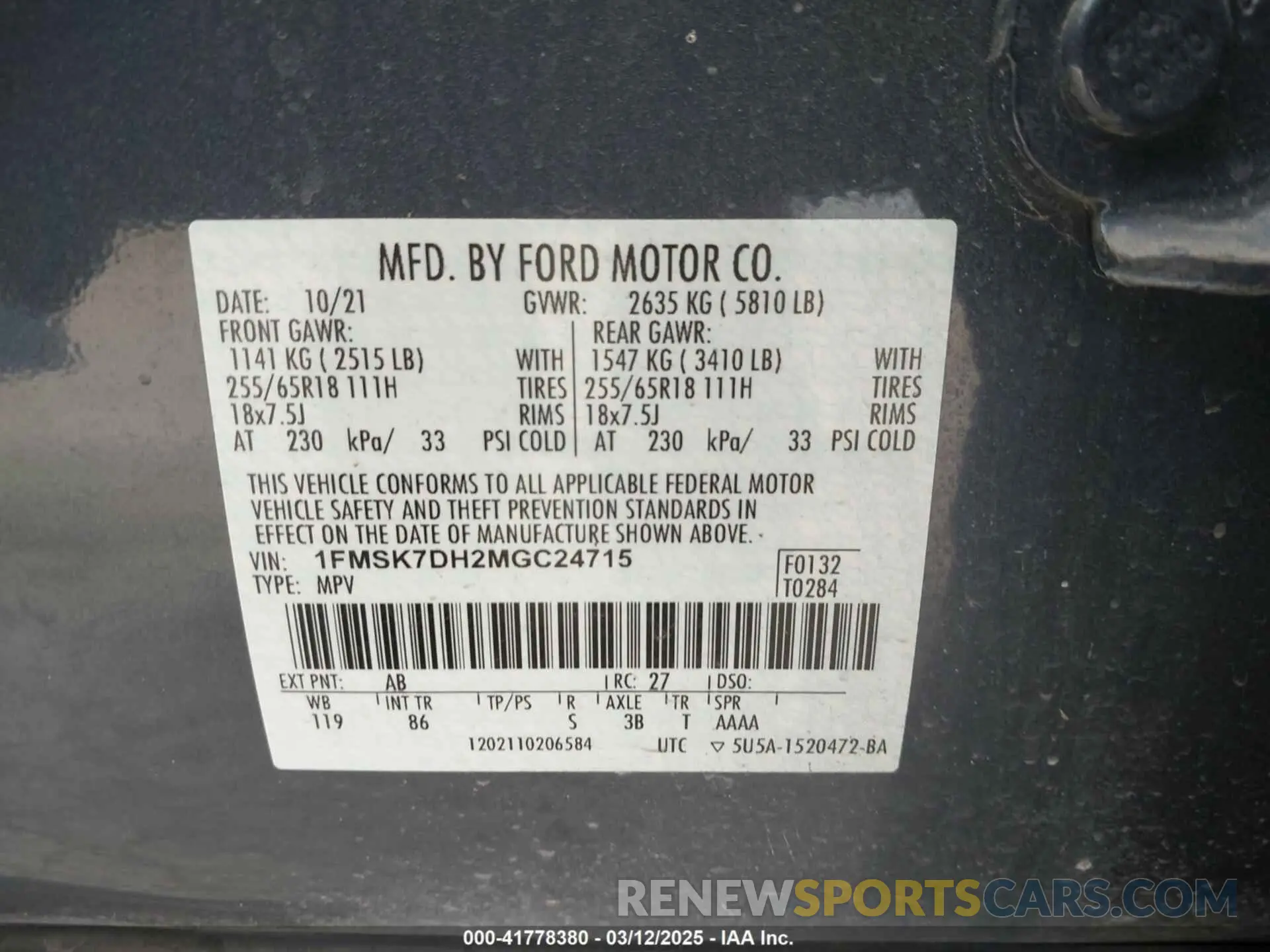 9 Photograph of a damaged car 1FMSK7DH2MGC24715 FORD EXPLORER 2021