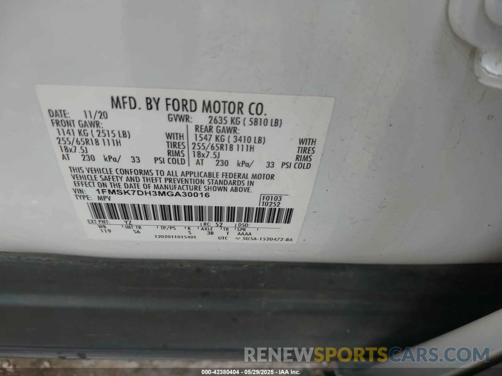 9 Photograph of a damaged car 1FMSK7DH3MGA30016 FORD EXPLORER 2021
