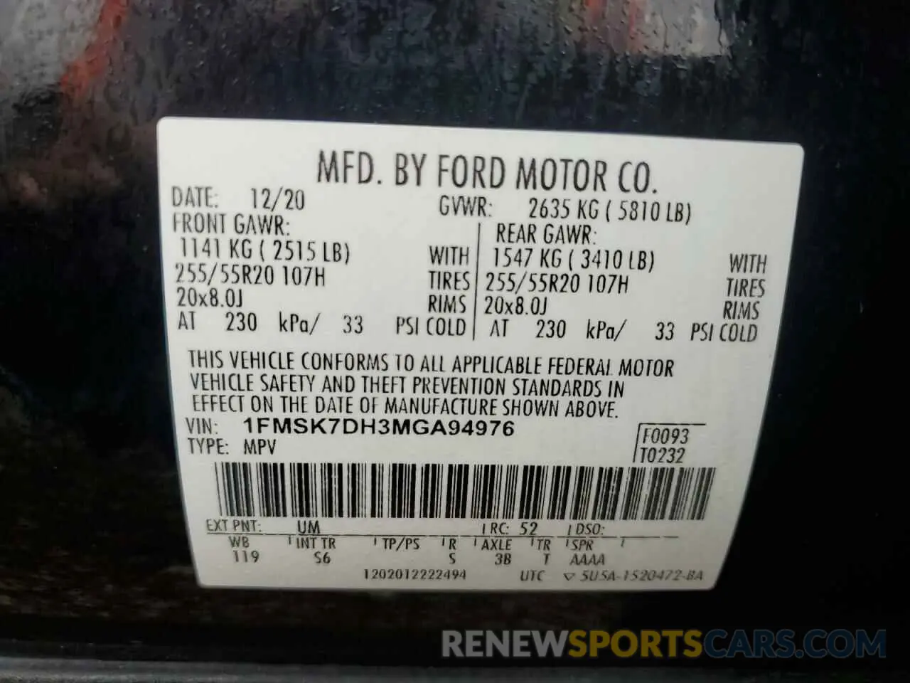 15 Photograph of a damaged car 1FMSK7DH3MGA94976 FORD EXPLORER 2021