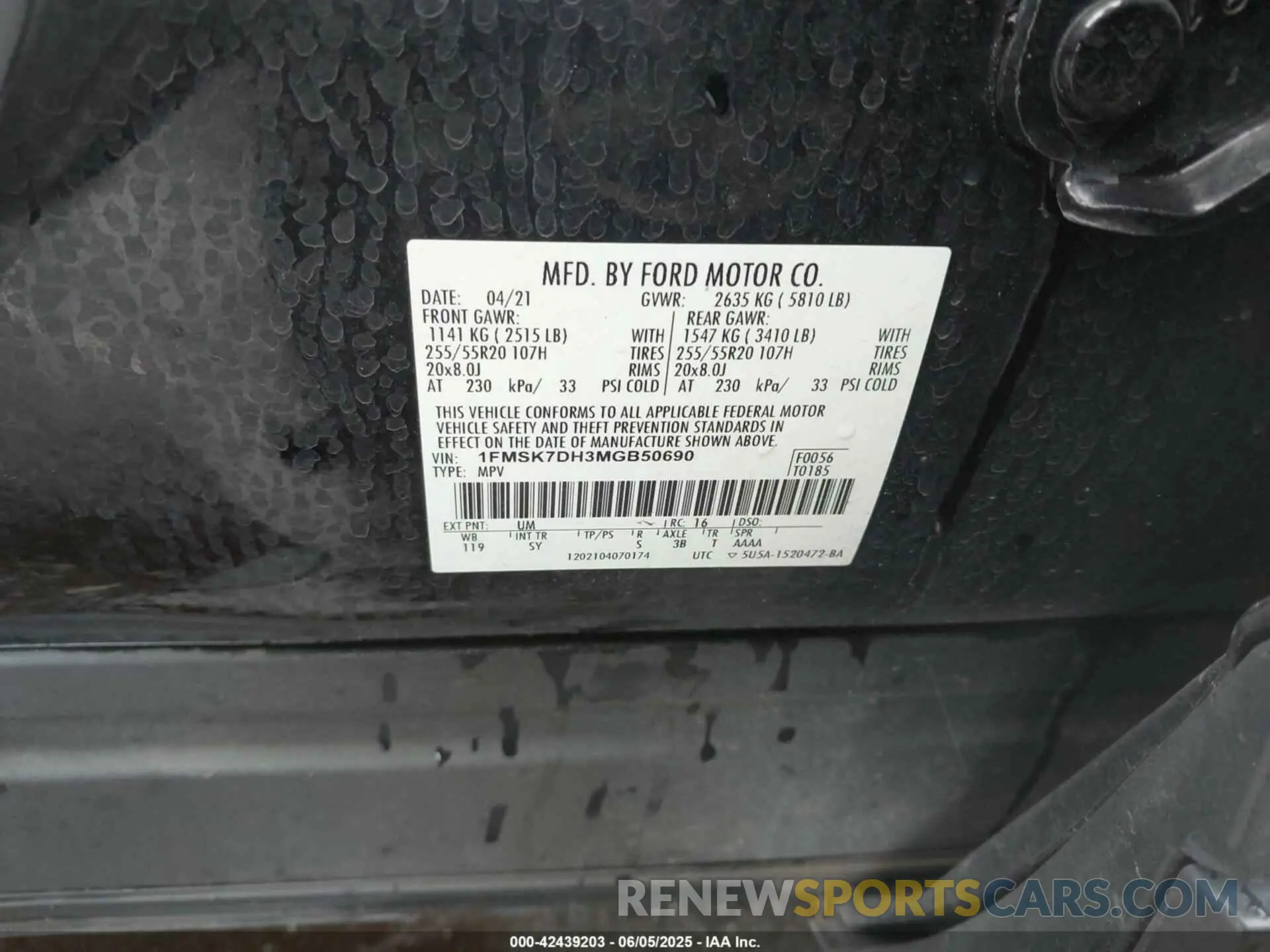 9 Photograph of a damaged car 1FMSK7DH3MGB50690 FORD EXPLORER 2021