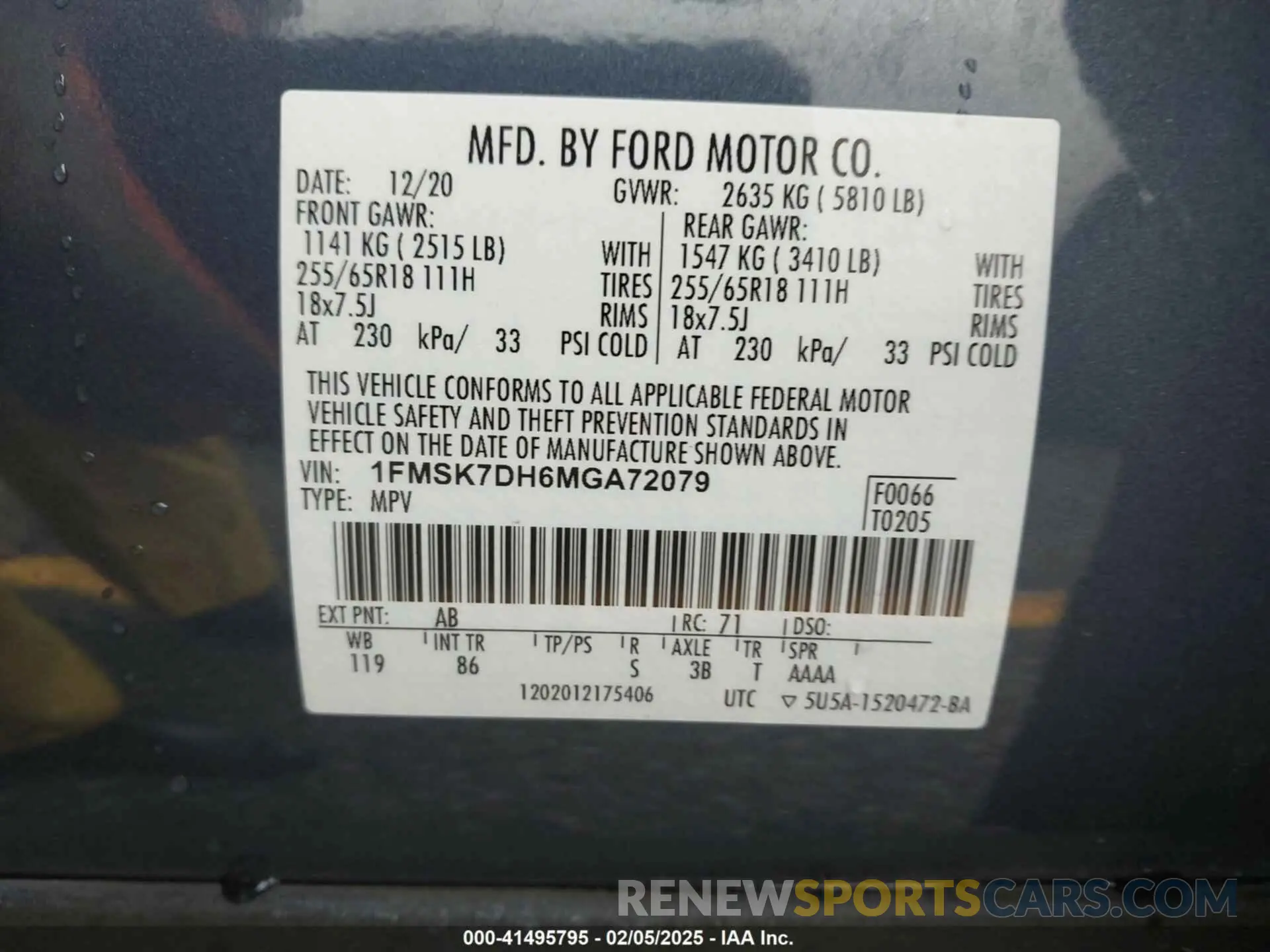 9 Photograph of a damaged car 1FMSK7DH6MGA72079 FORD EXPLORER 2021