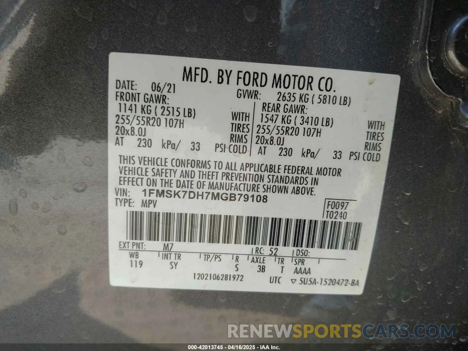 9 Photograph of a damaged car 1FMSK7DH7MGB79108 FORD EXPLORER 2021
