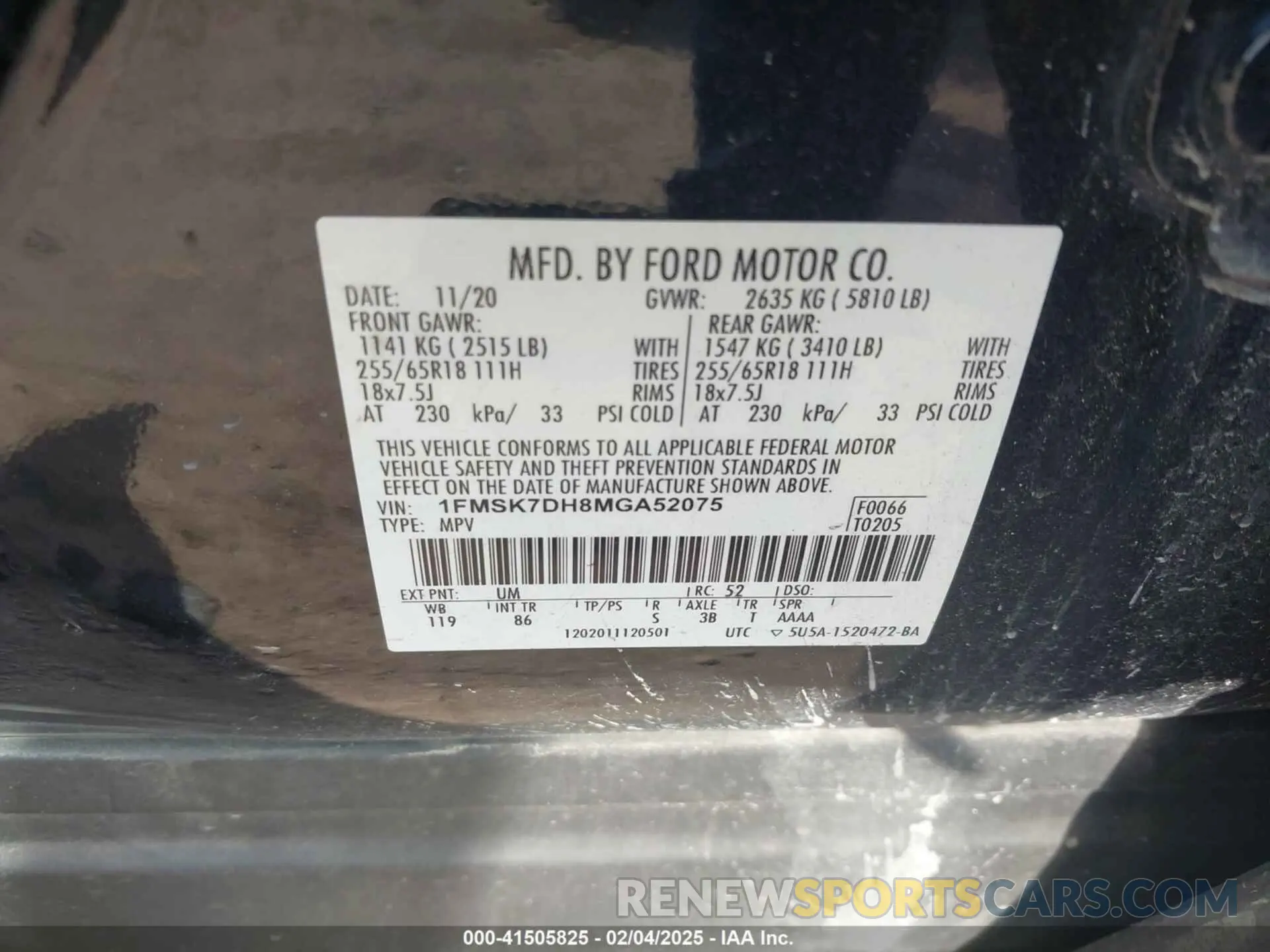 9 Photograph of a damaged car 1FMSK7DH8MGA52075 FORD EXPLORER 2021