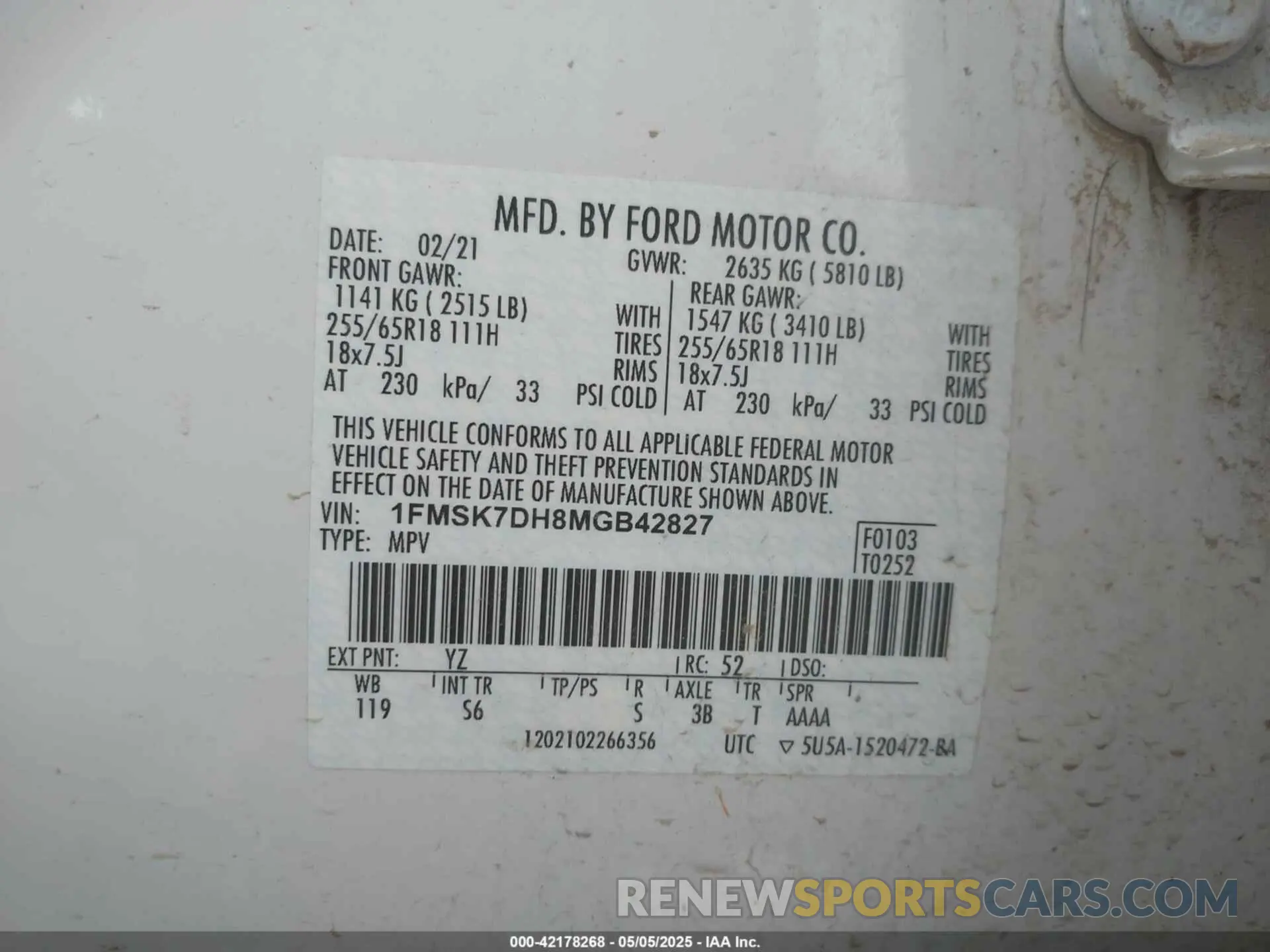 9 Photograph of a damaged car 1FMSK7DH8MGB42827 FORD EXPLORER 2021