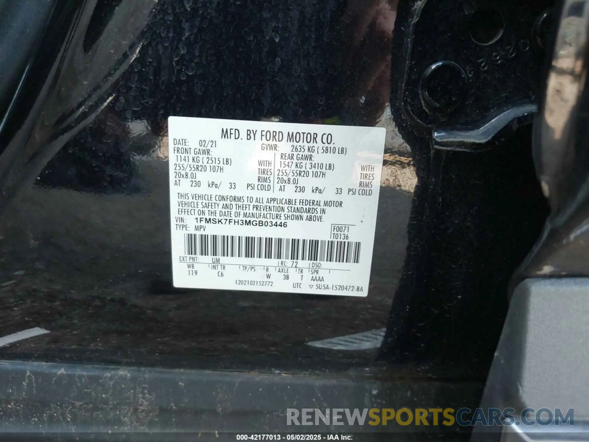 9 Photograph of a damaged car 1FMSK7FH3MGB03446 FORD EXPLORER 2021
