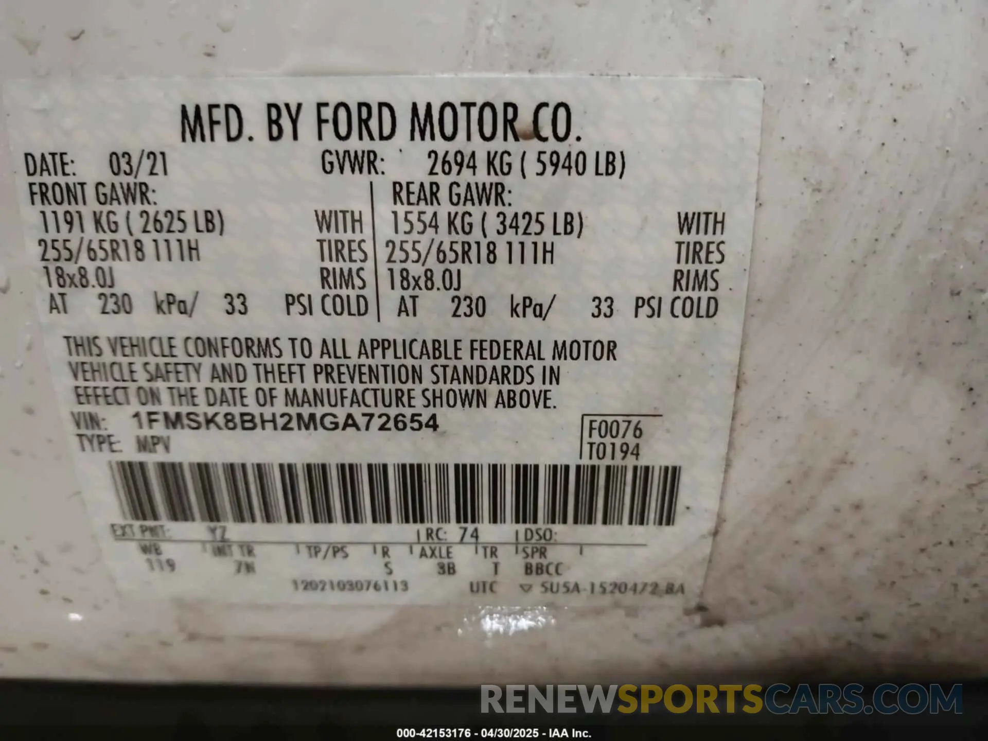 9 Photograph of a damaged car 1FMSK8BH2MGA72654 FORD EXPLORER 2021