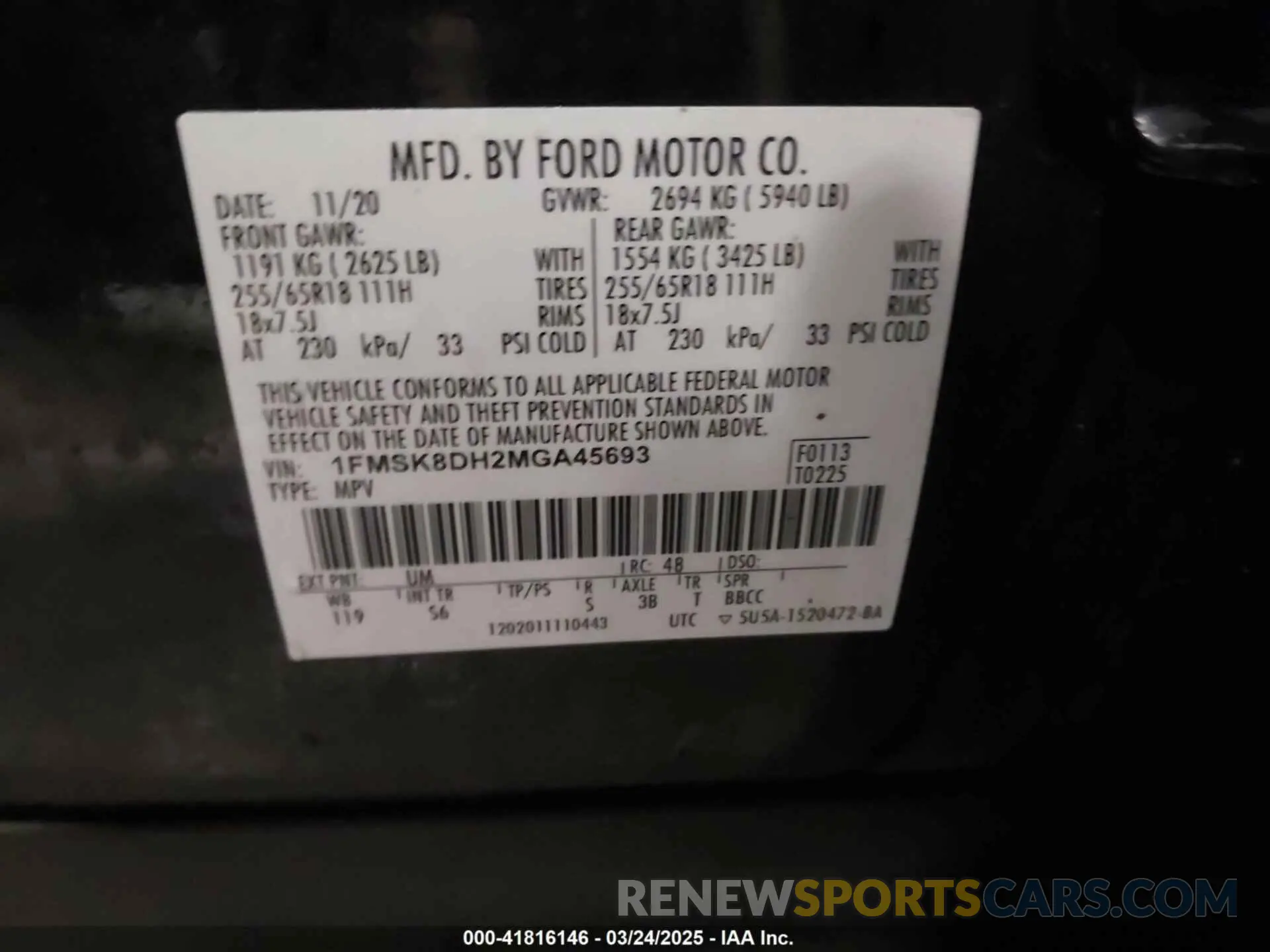 9 Photograph of a damaged car 1FMSK8DH2MGA45693 FORD EXPLORER 2021