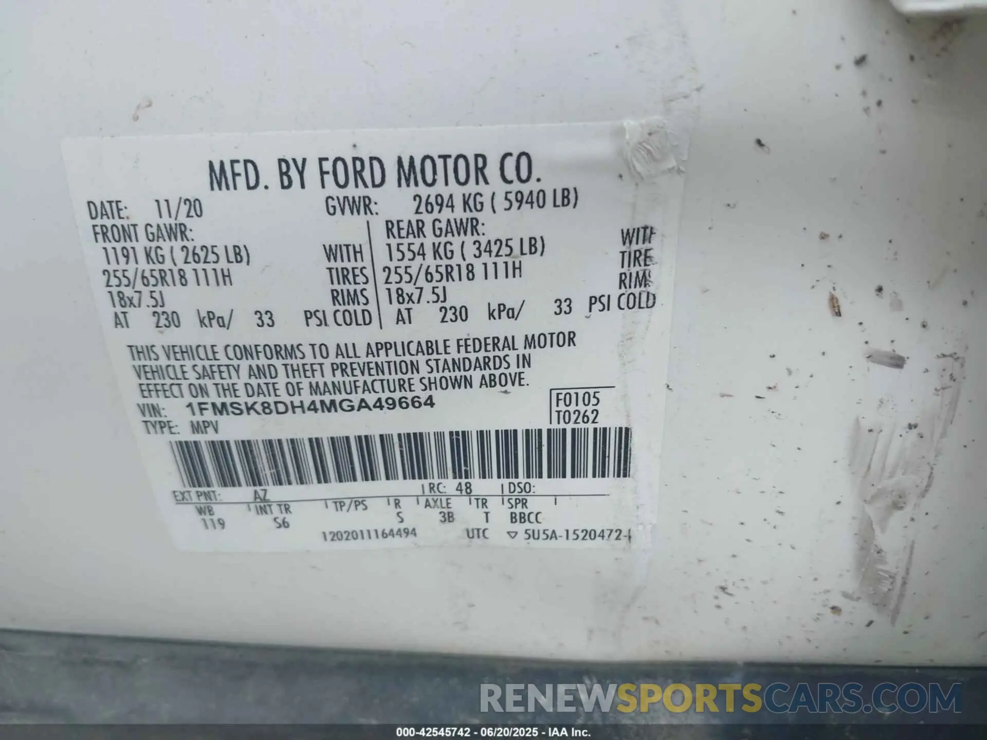 9 Photograph of a damaged car 1FMSK8DH4MGA49664 FORD EXPLORER 2021