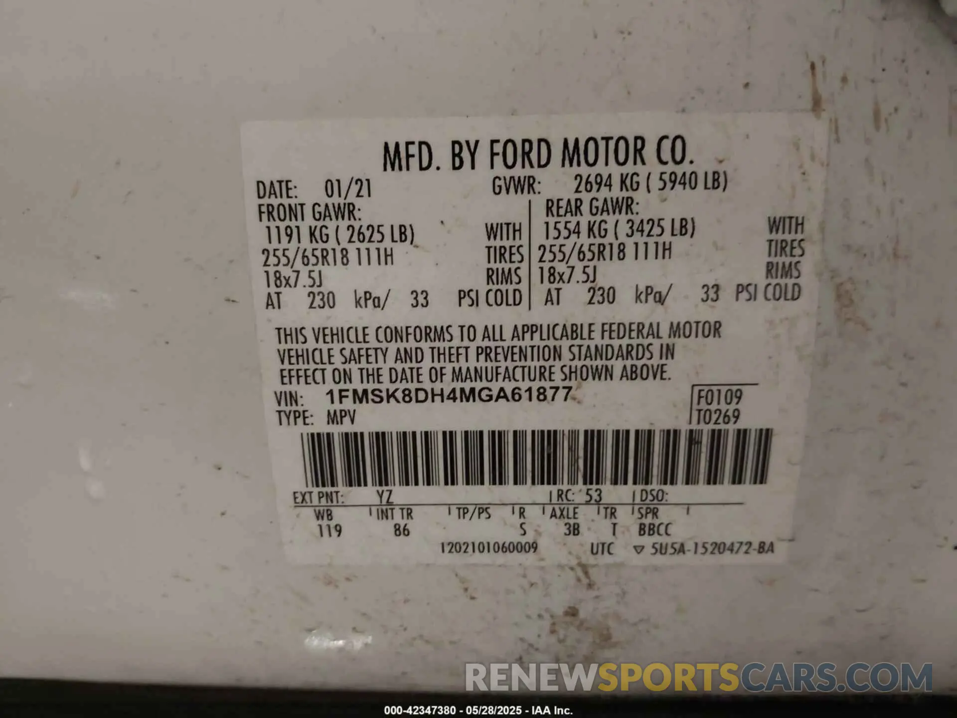 9 Photograph of a damaged car 1FMSK8DH4MGA61877 FORD EXPLORER 2021