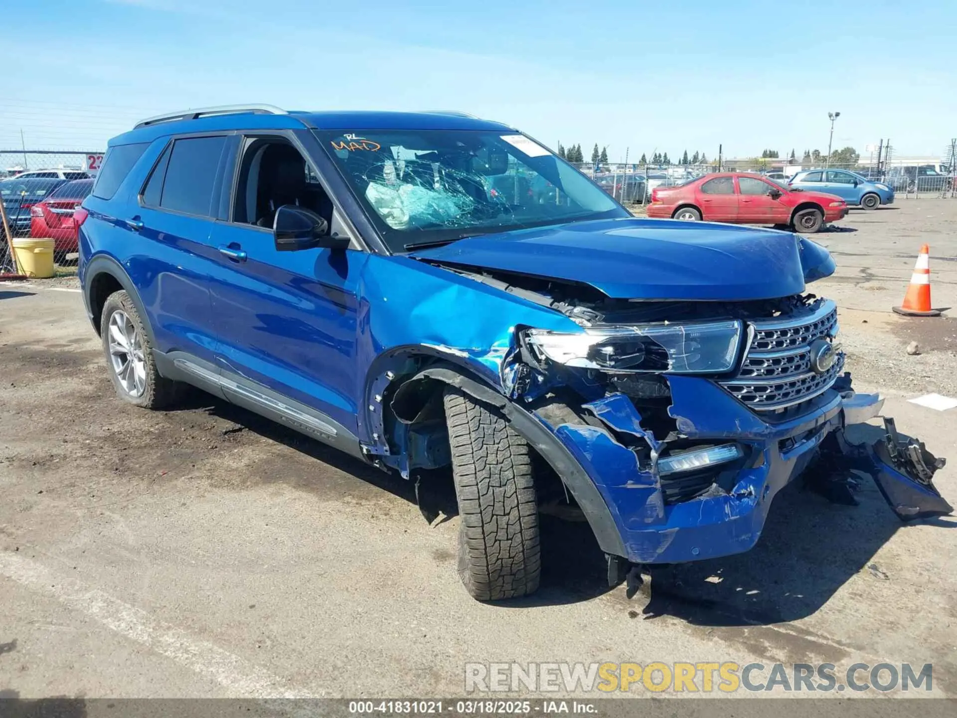 1 Photograph of a damaged car 1FMSK8FH8MGB52907 FORD EXPLORER 2021