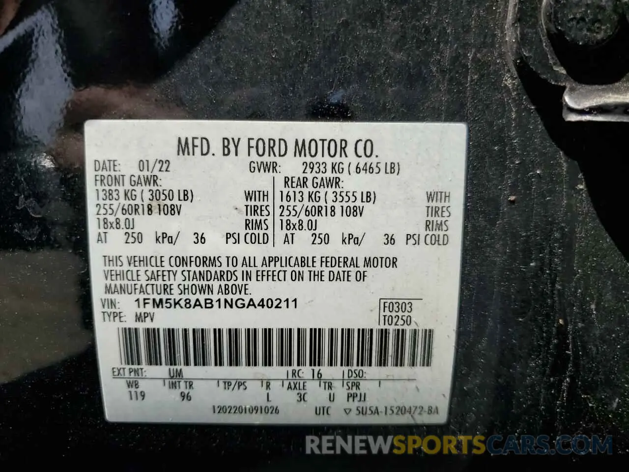 14 Photograph of a damaged car 1FM5K8AB1NGA40211 FORD EXPLORER 2022